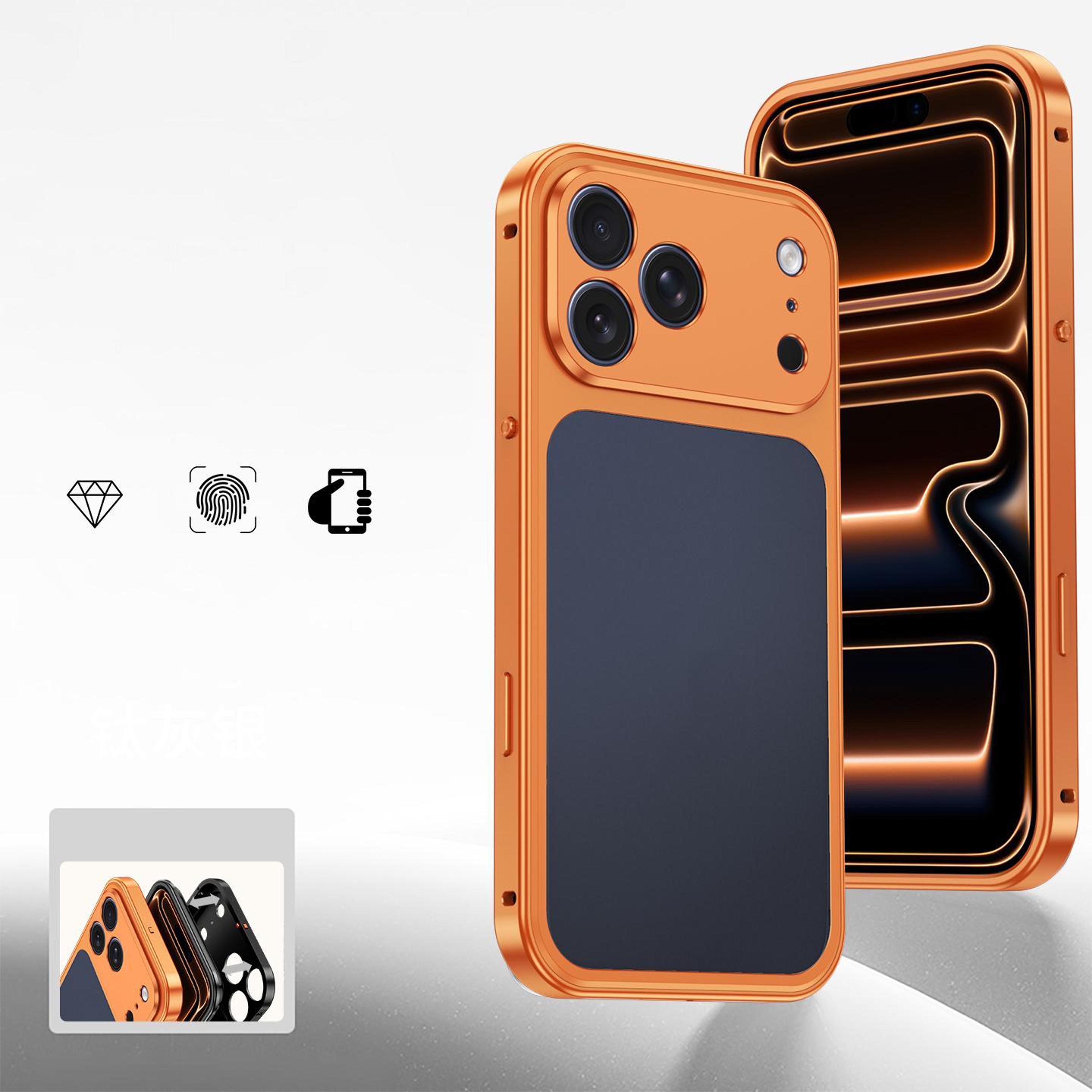 iphone 18 pro aluminum alloy metal frame case with cooling backplate and quick release buckle