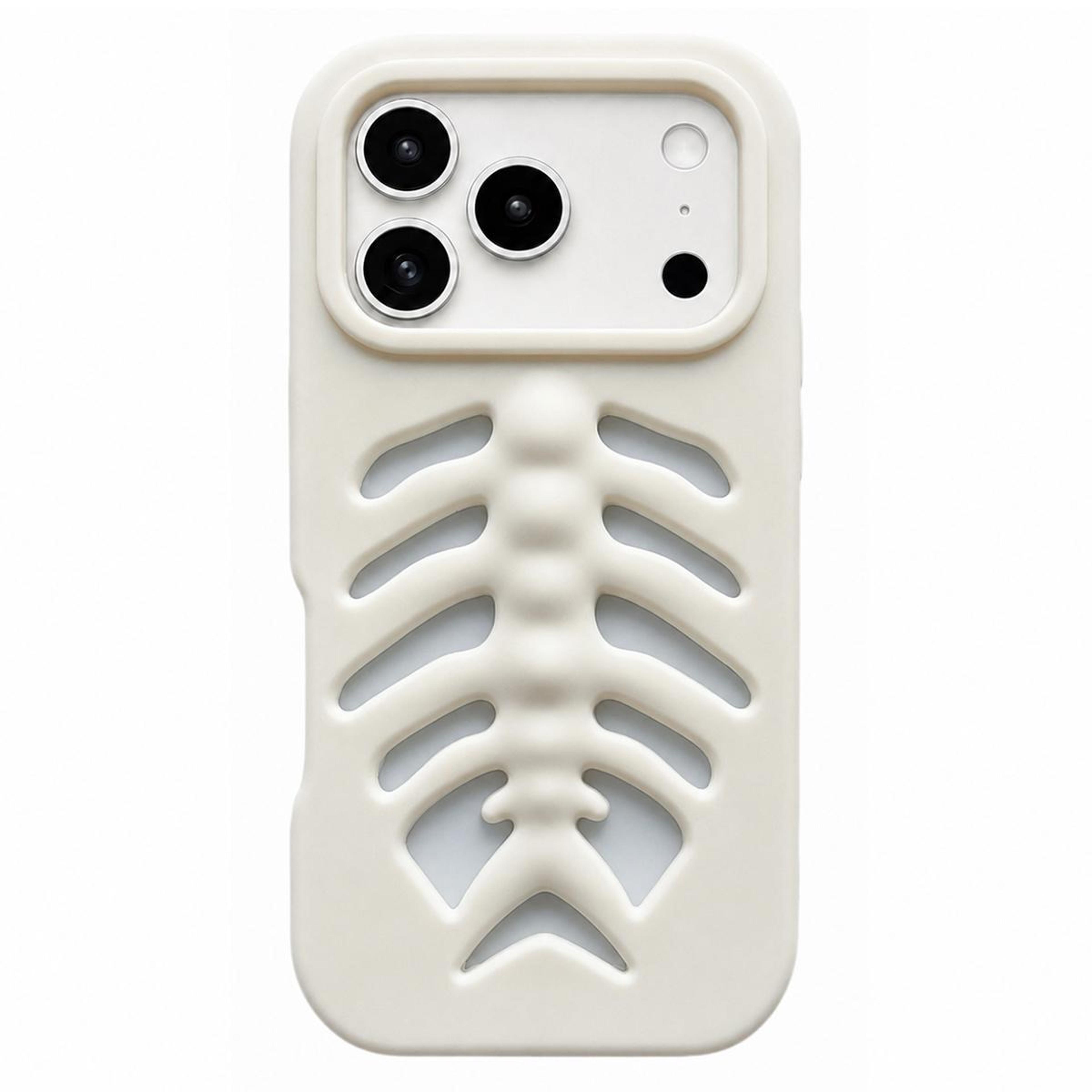 fishbone silicone phone case for iphone 18 pro with magnetic charging