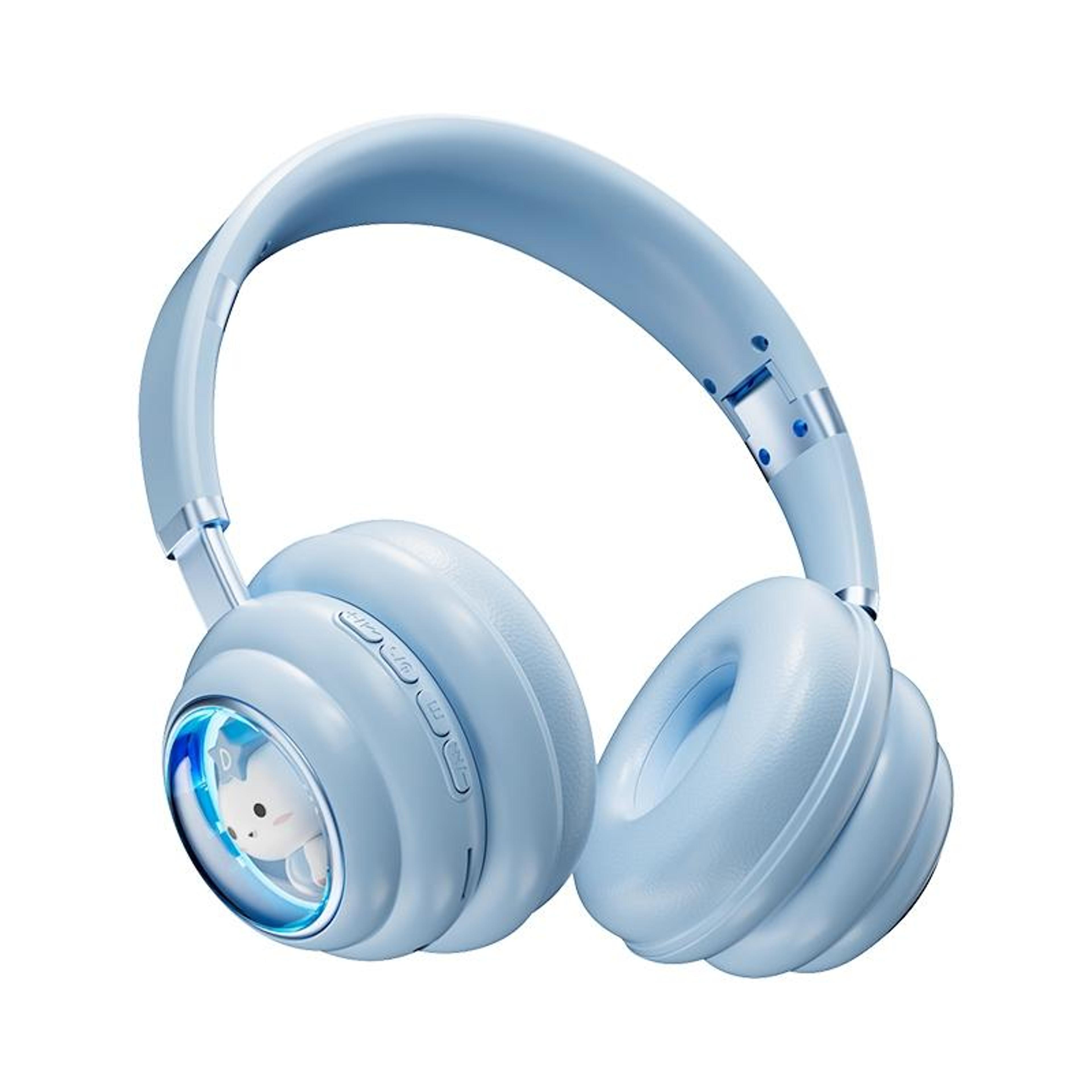rgb foldable wireless bluetooth kids headset over ear headphones with mic