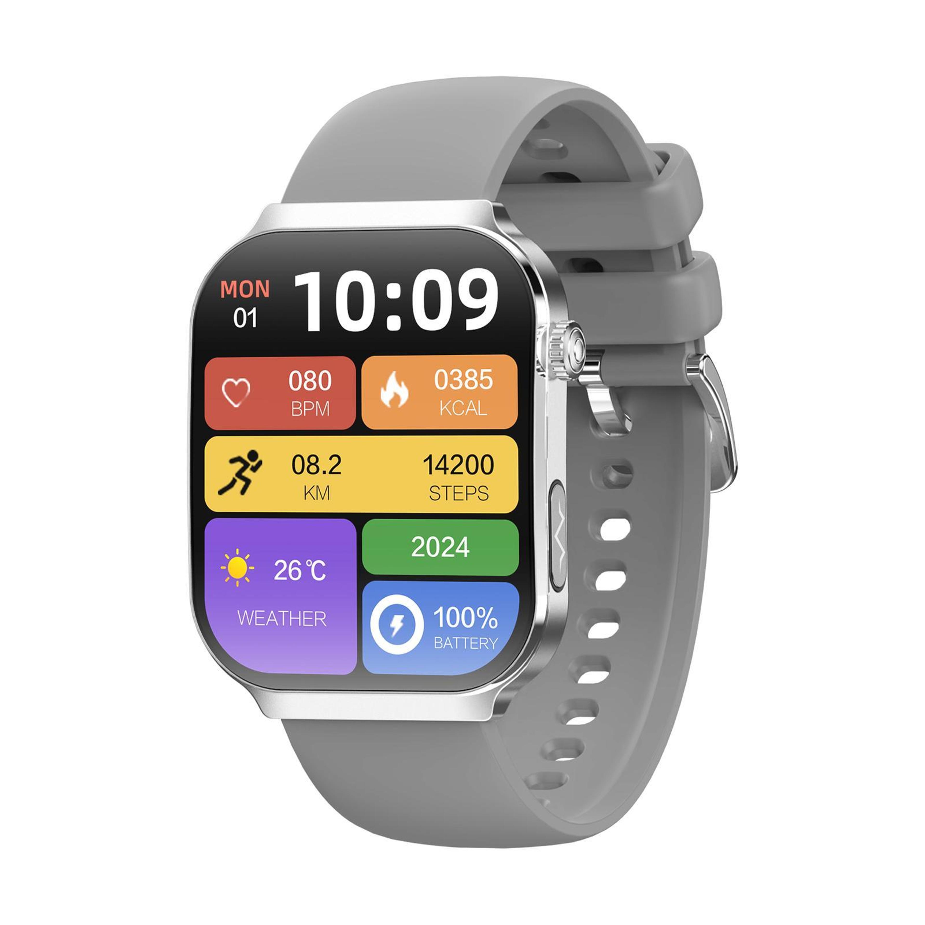 2.2 inch bluetooth 5.3 sports smart watch with health and fitness tracking