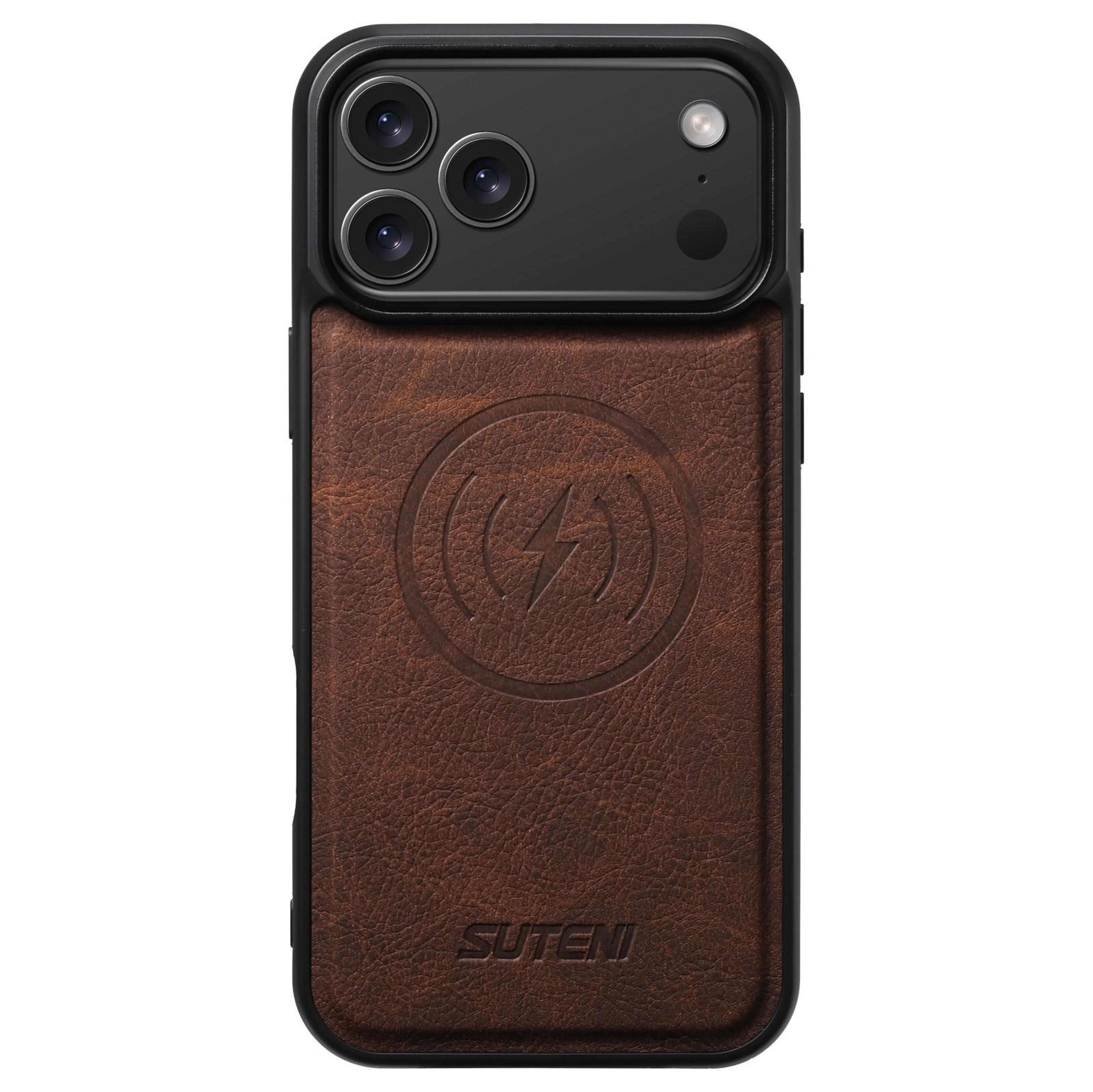iphone 18 pro litchi leather magnetic magsafe phone case protective cover
