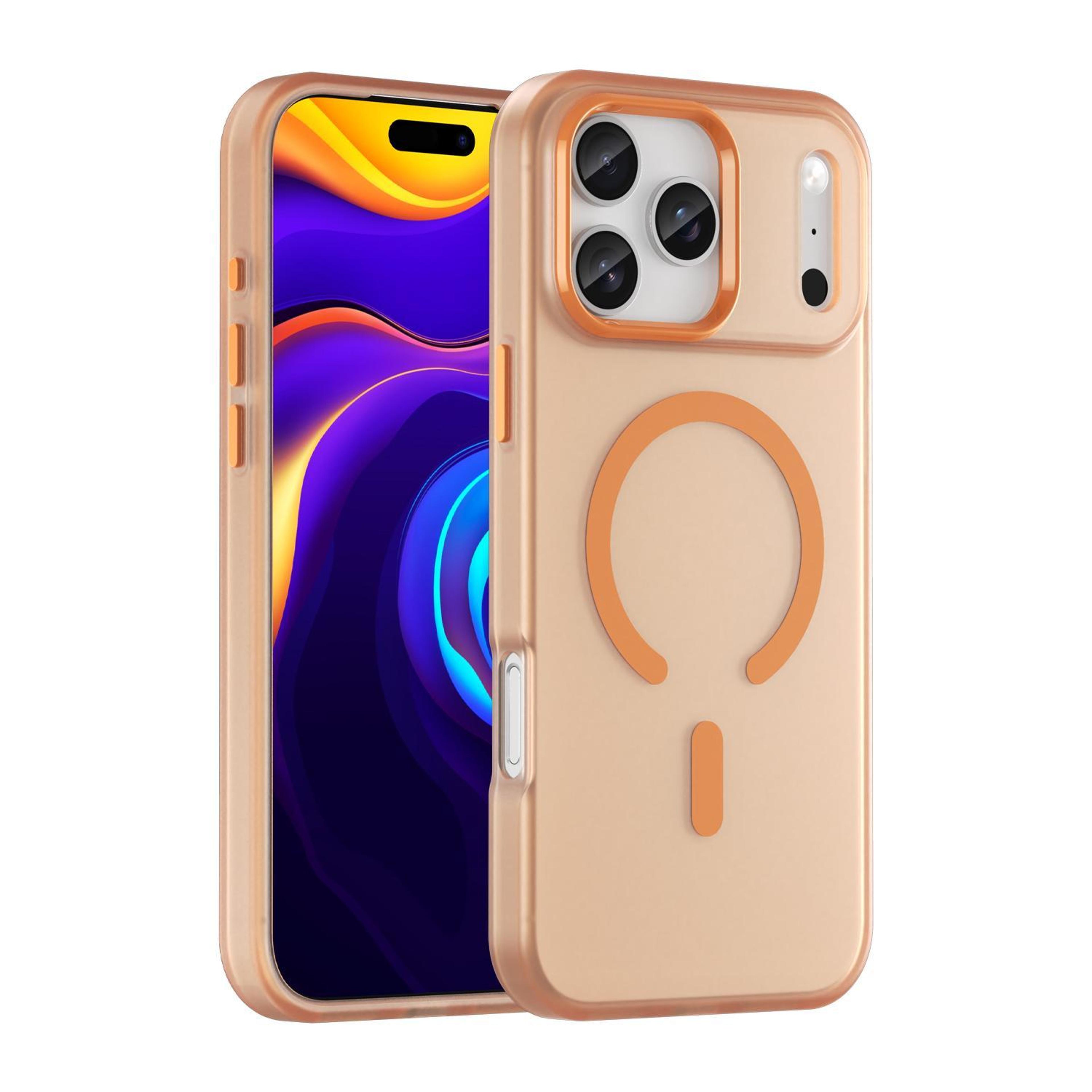 frosted translucent magsafe phone case with camera lens frame for iphone 18 pro max