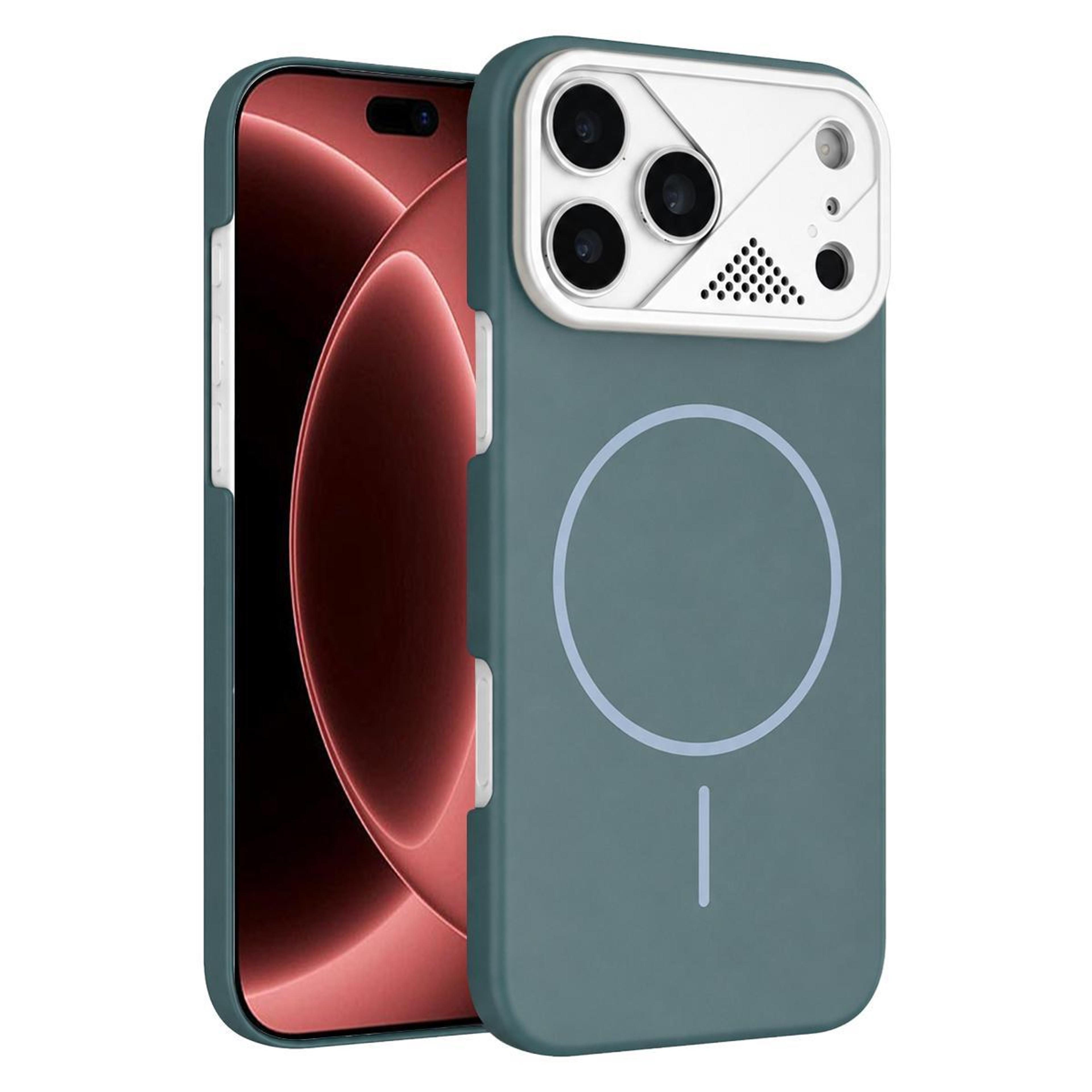 ultra thin gold armor pc magnetic phone case compatible with iphone 18 pro max