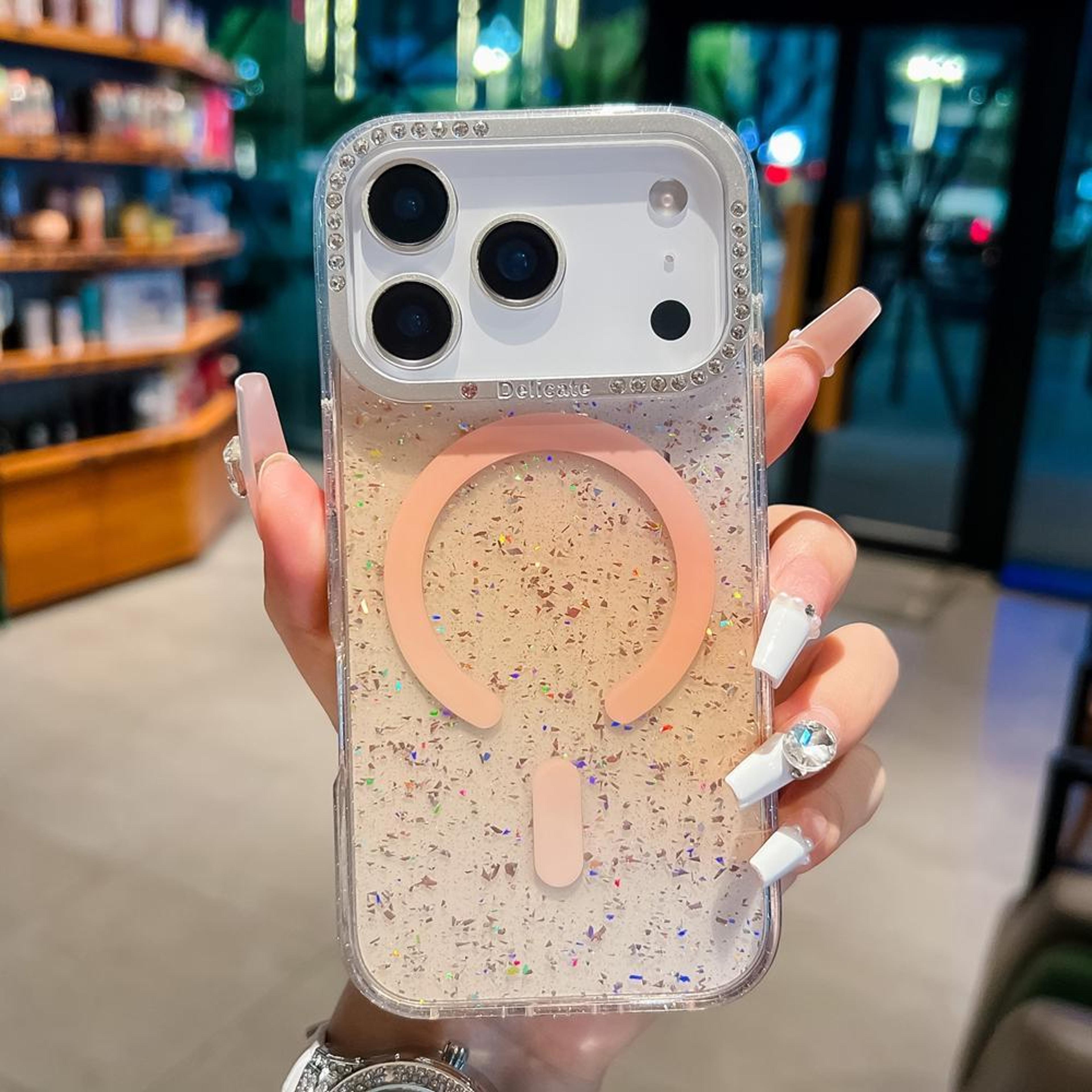blink series magnetic imd phone case with metal lens ring for iphone 18 pro max