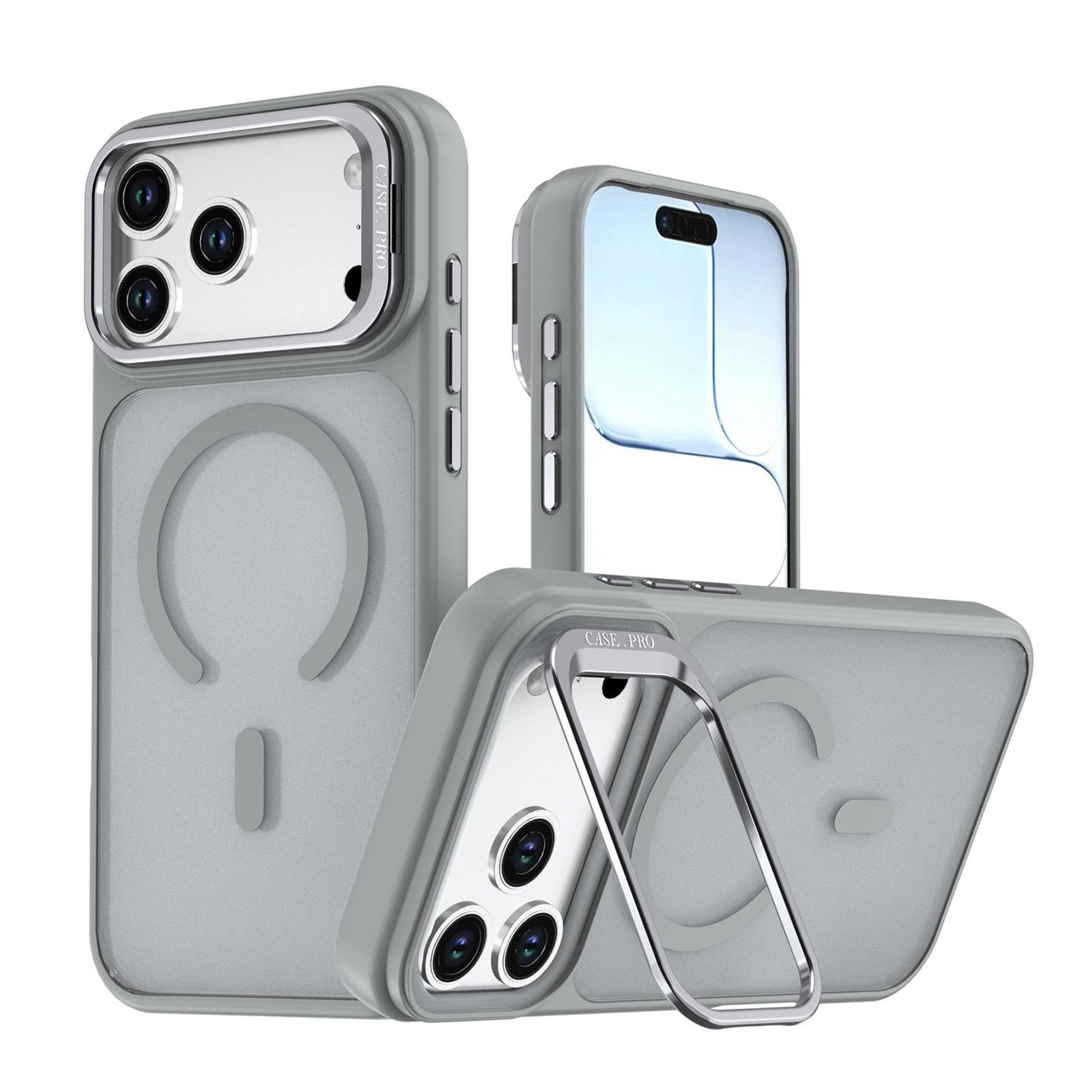 iphone 18 pro magsafe phone case with 360 rotation holder and camera lens bracket