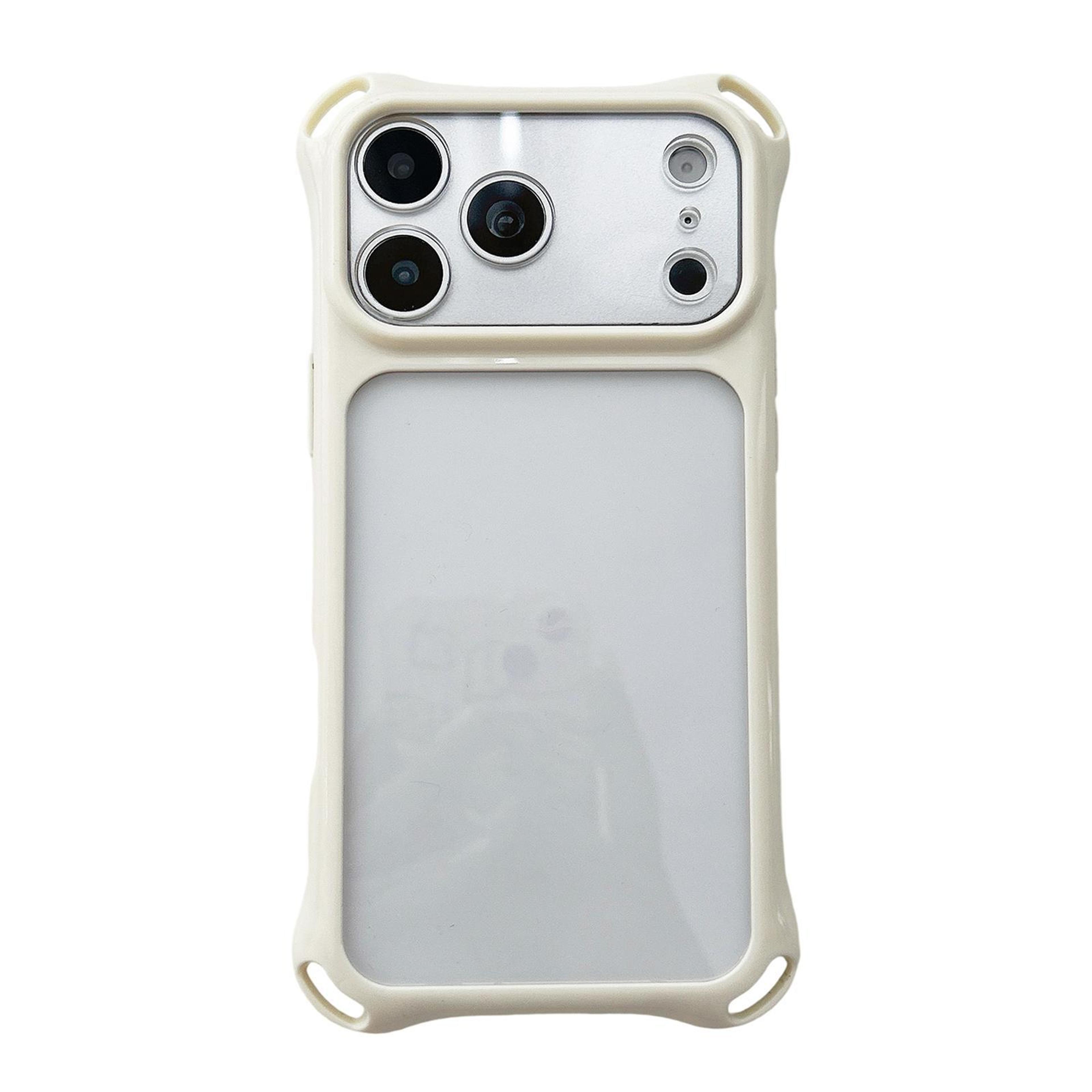 acrylic hybrid tpu phone case with lanyard holes for iphone 18 pro max