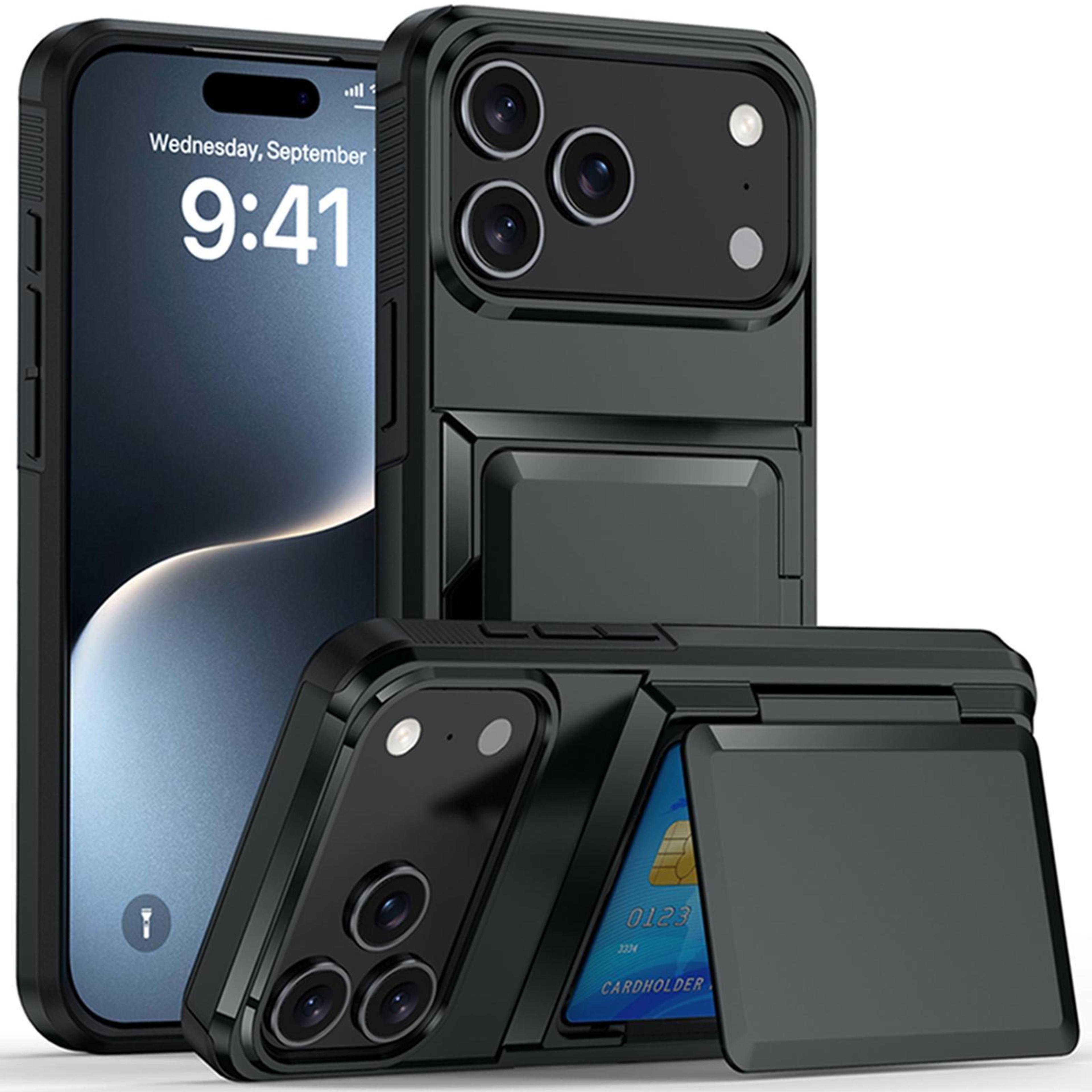 iphone 18 pro card slot phone case with raised edge protection