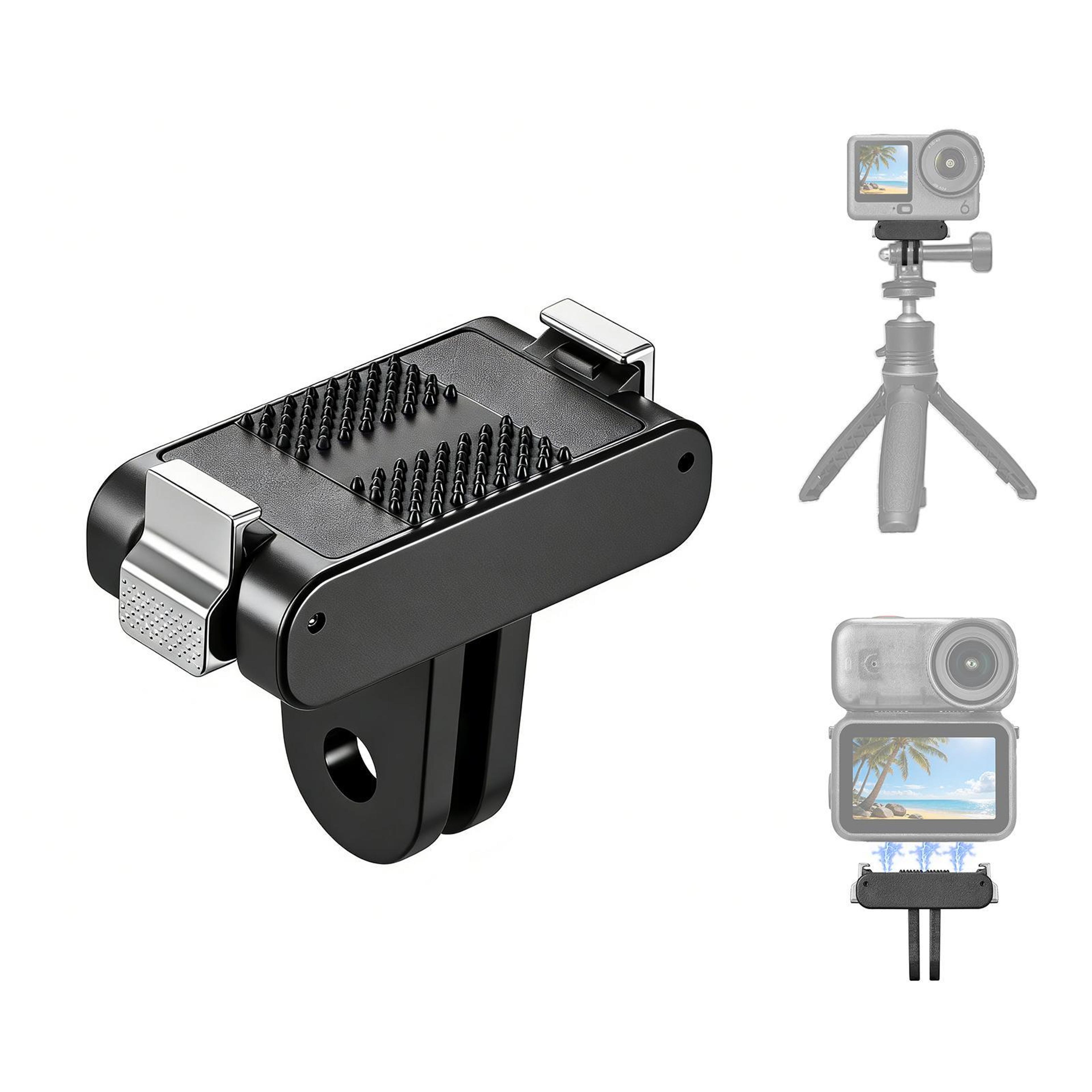 puluz magnetic quick release base mount for dji osmo action 6 nano camera stabilizing adapter