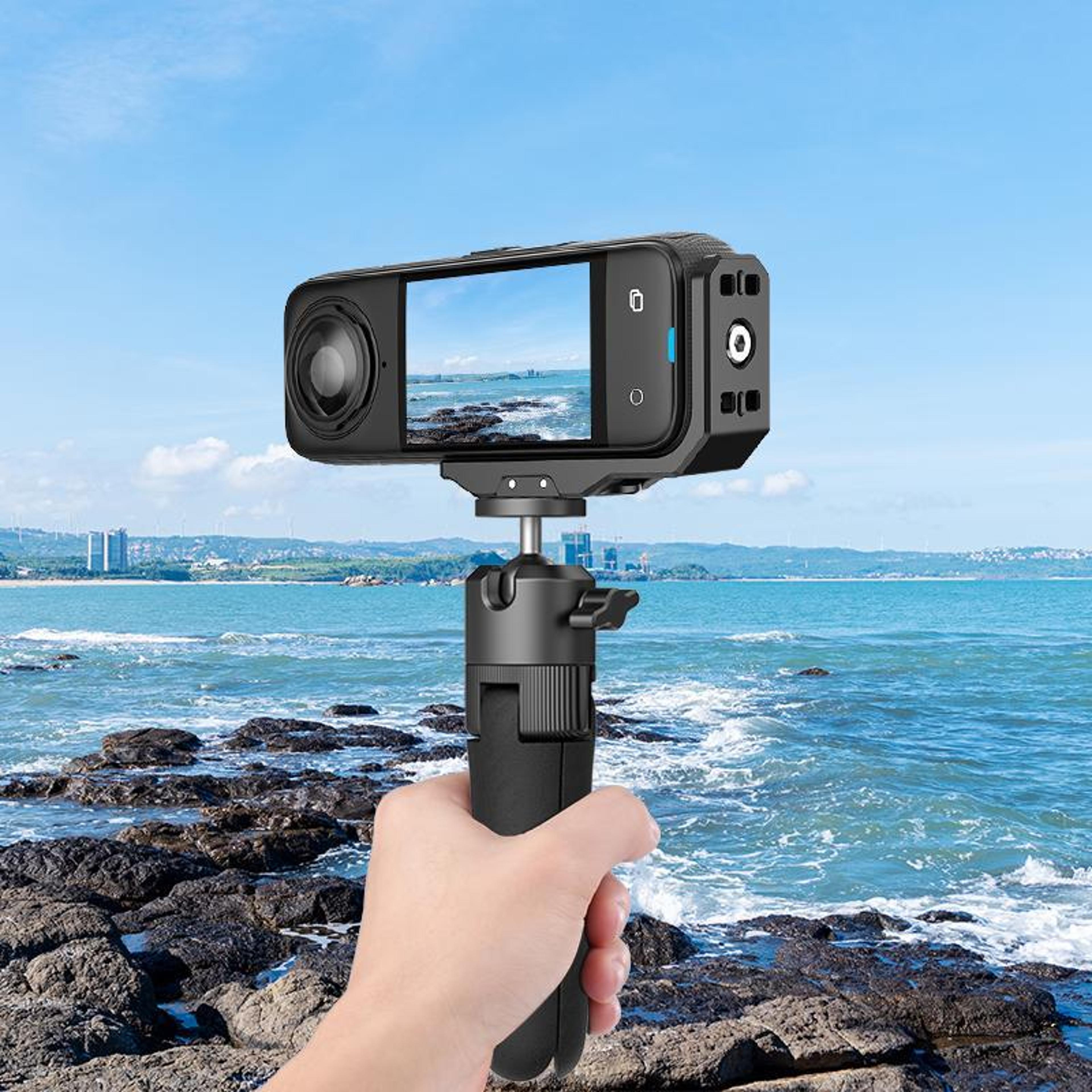 puluz magnetic quick release l bracket for dji osmo action 5 pro & action 4 vertical horizontal mount