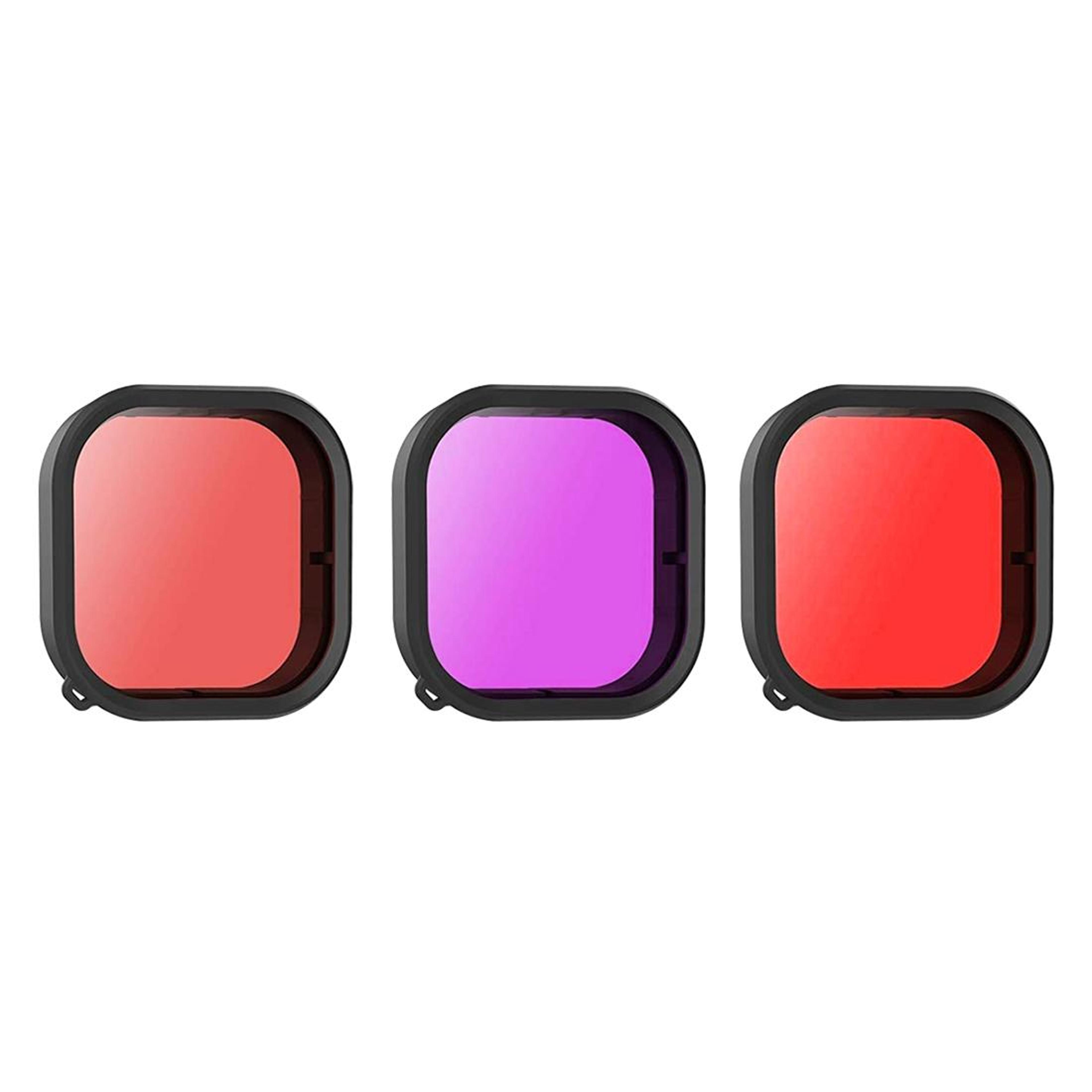 puluz underwater color correction lens filter for gopro hero 13/12/11/10/9 diving case