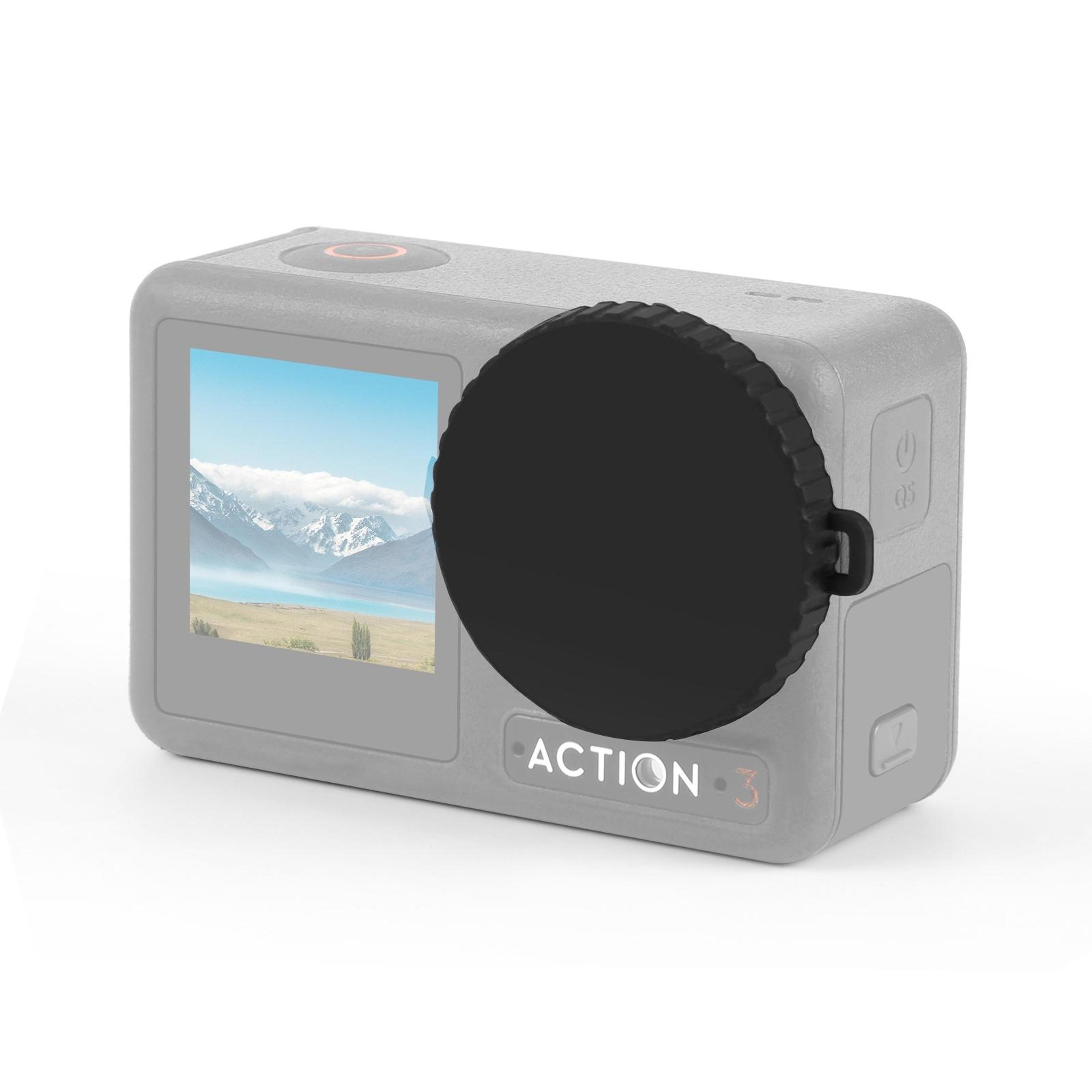 puluz silicone lens cap for dji osmo action 5 pro/4/3 camera lens protector