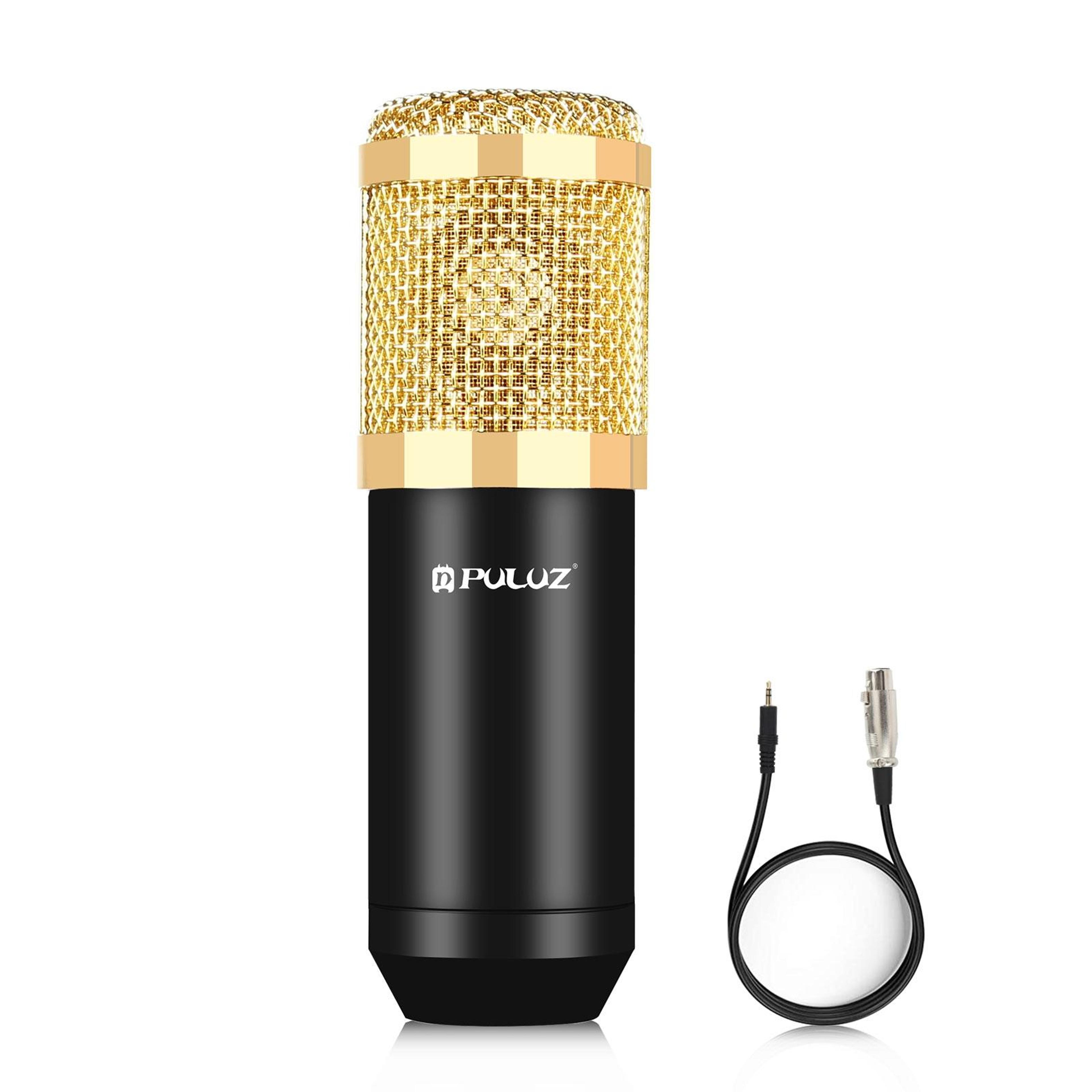 puluz professional condenser microphone for studio recording, podcasting & vocal broadcast