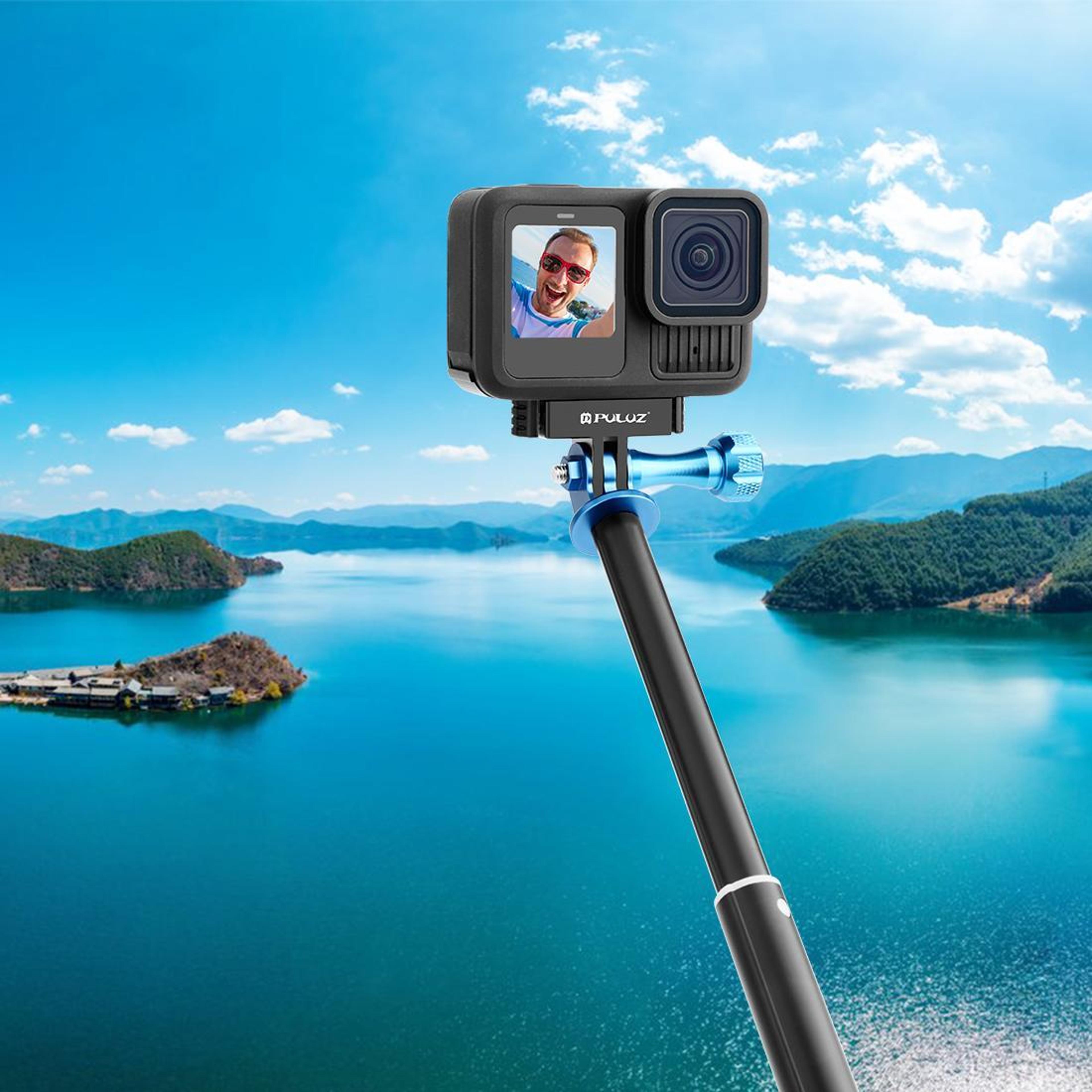 puluz magnetic quick release folding finger base mount for gopro hero12/11/10 action cameras