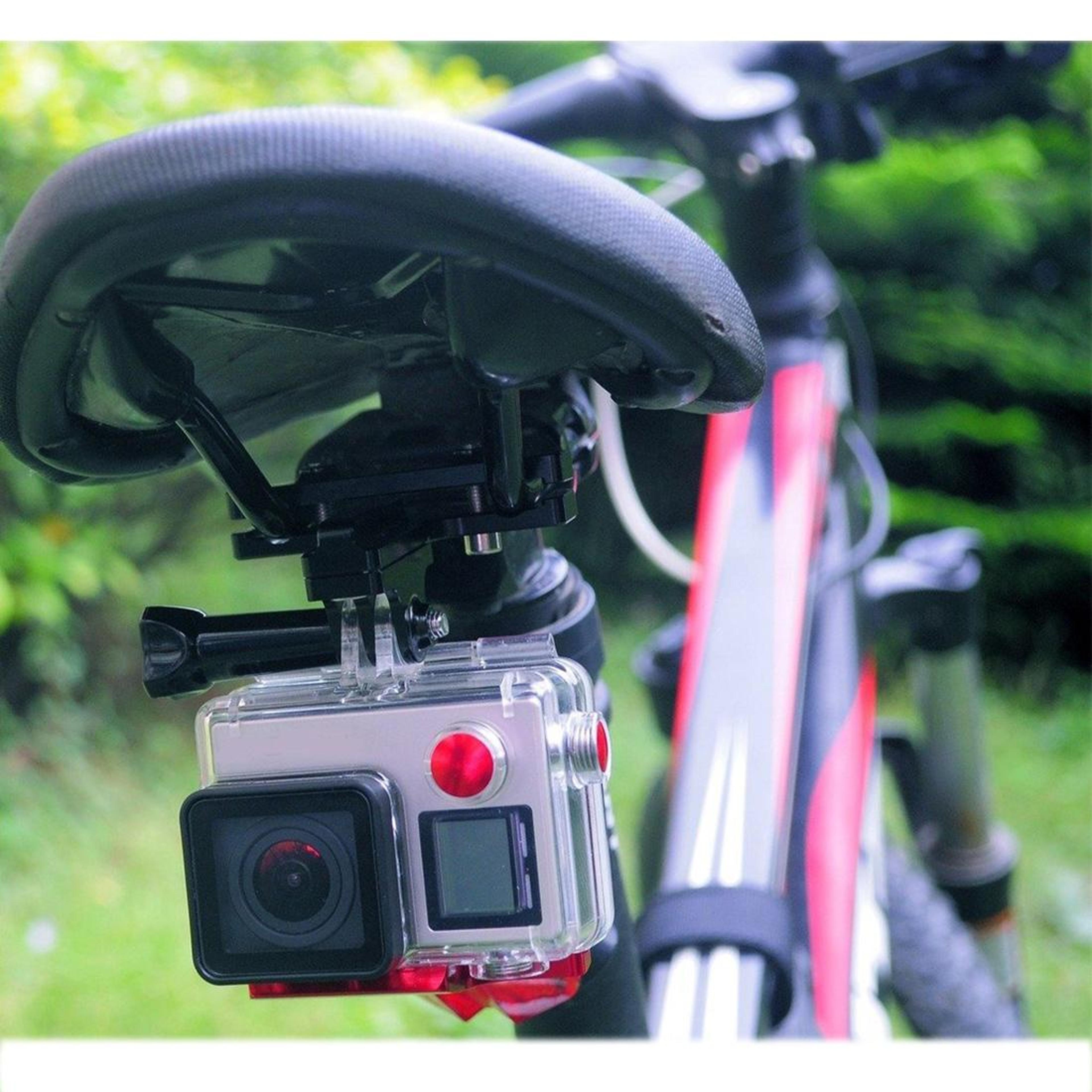 puluz bike seat mount for action cameras gopro insta360 aluminium alloy shock absorbing mount