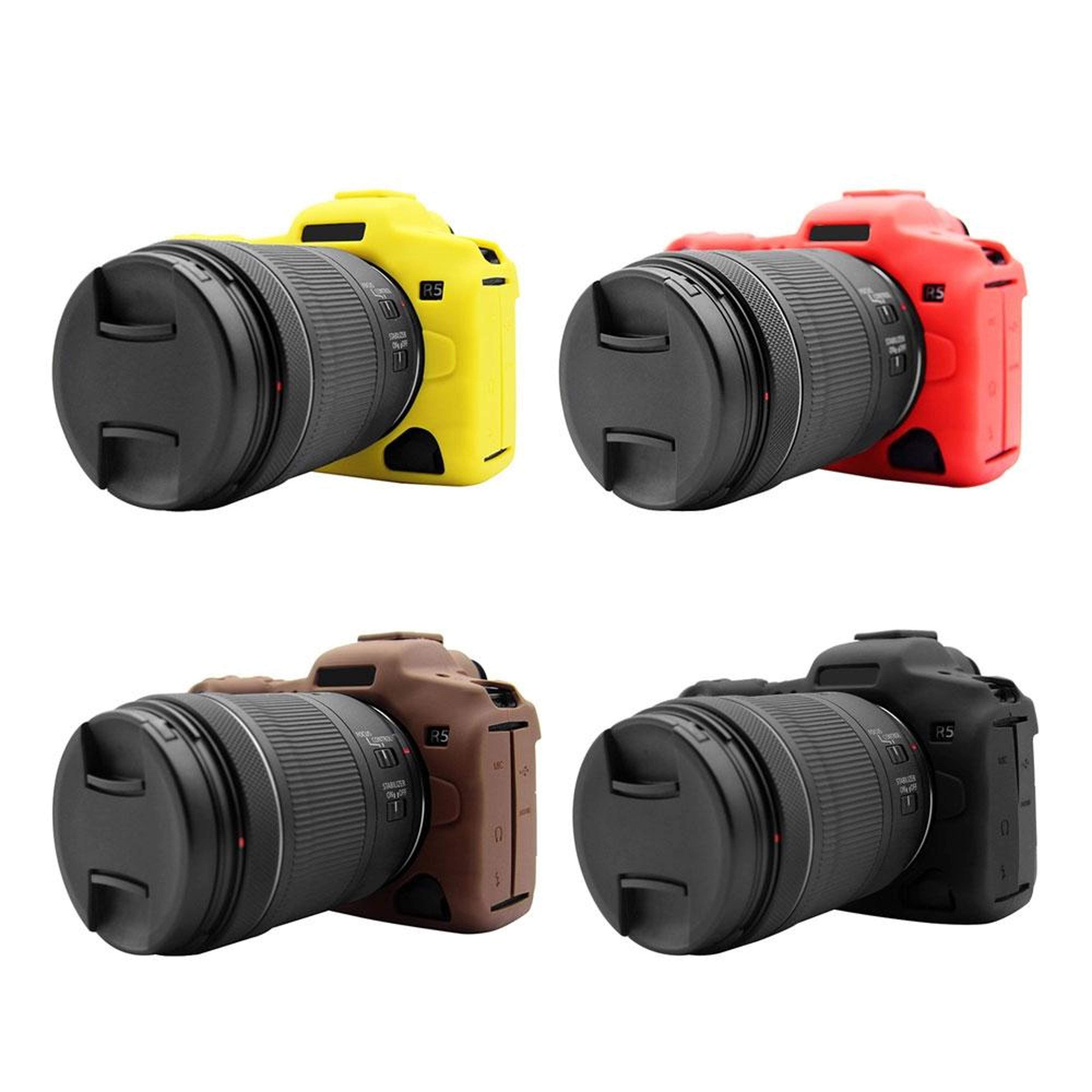 puluz soft silicone protective case for canon eos r5 camera cover dslr protection