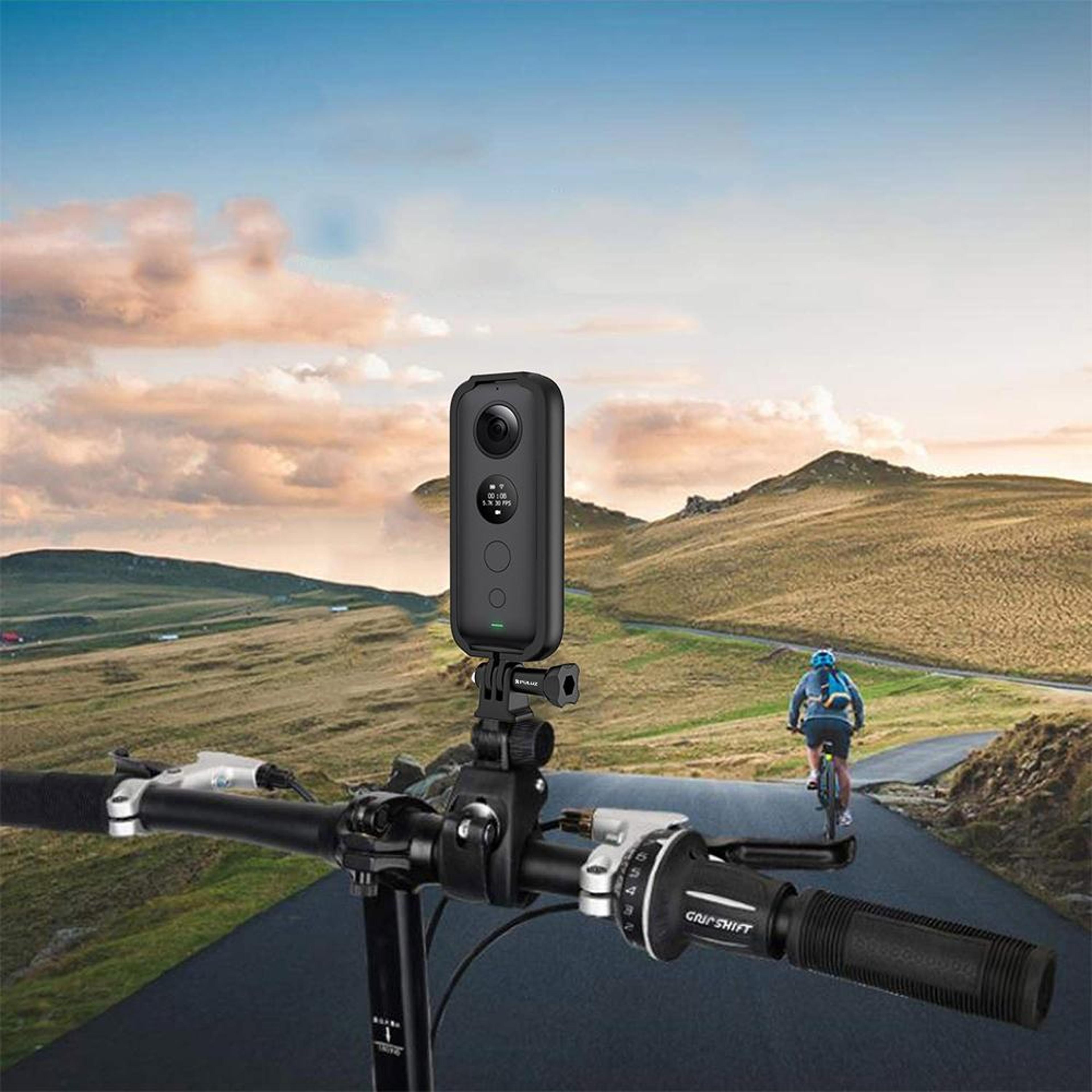 puluz insta360 one x protective frame with action camera mount & cooling design