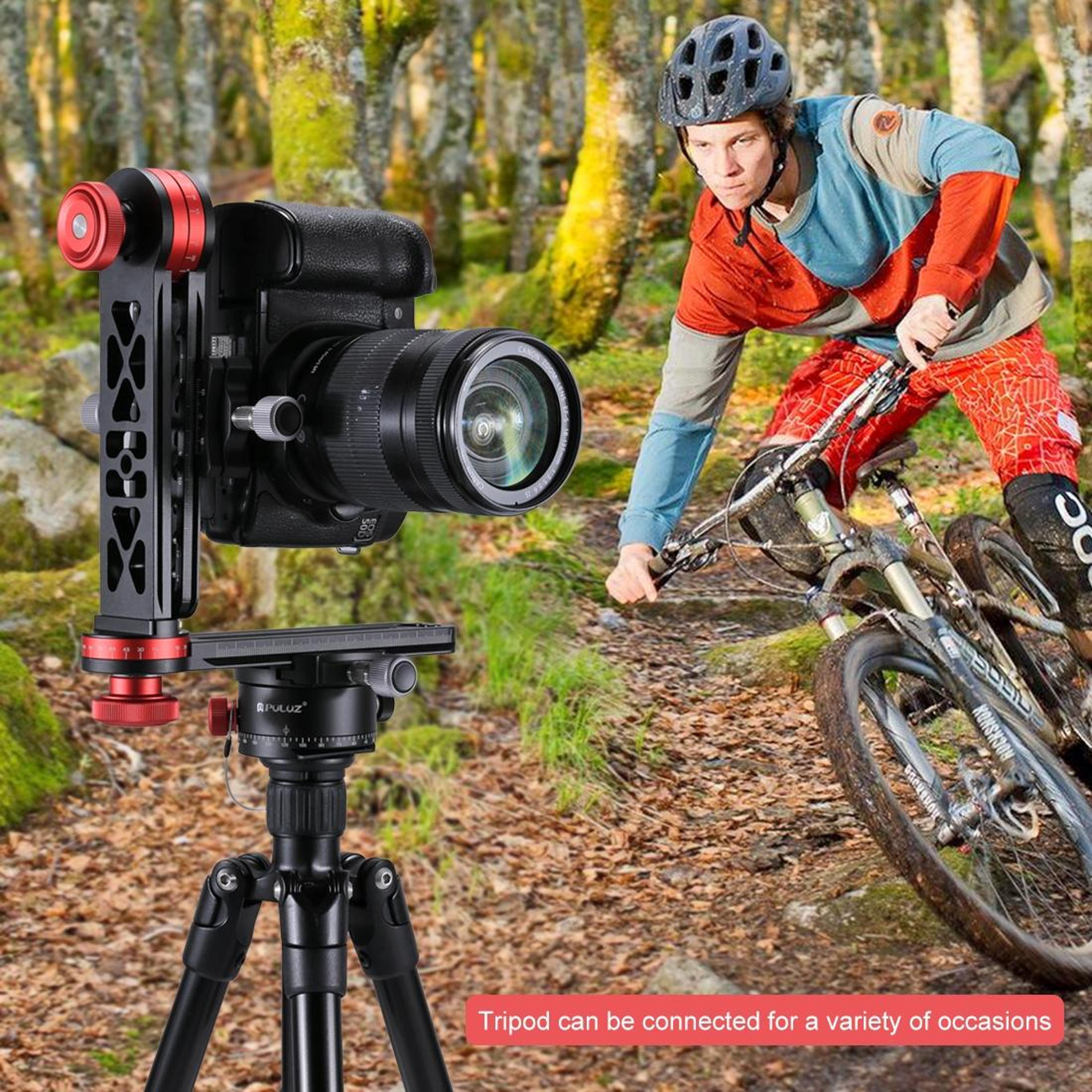 puluz 720° panoramic ball head with quick release plate for dslr camera tripods