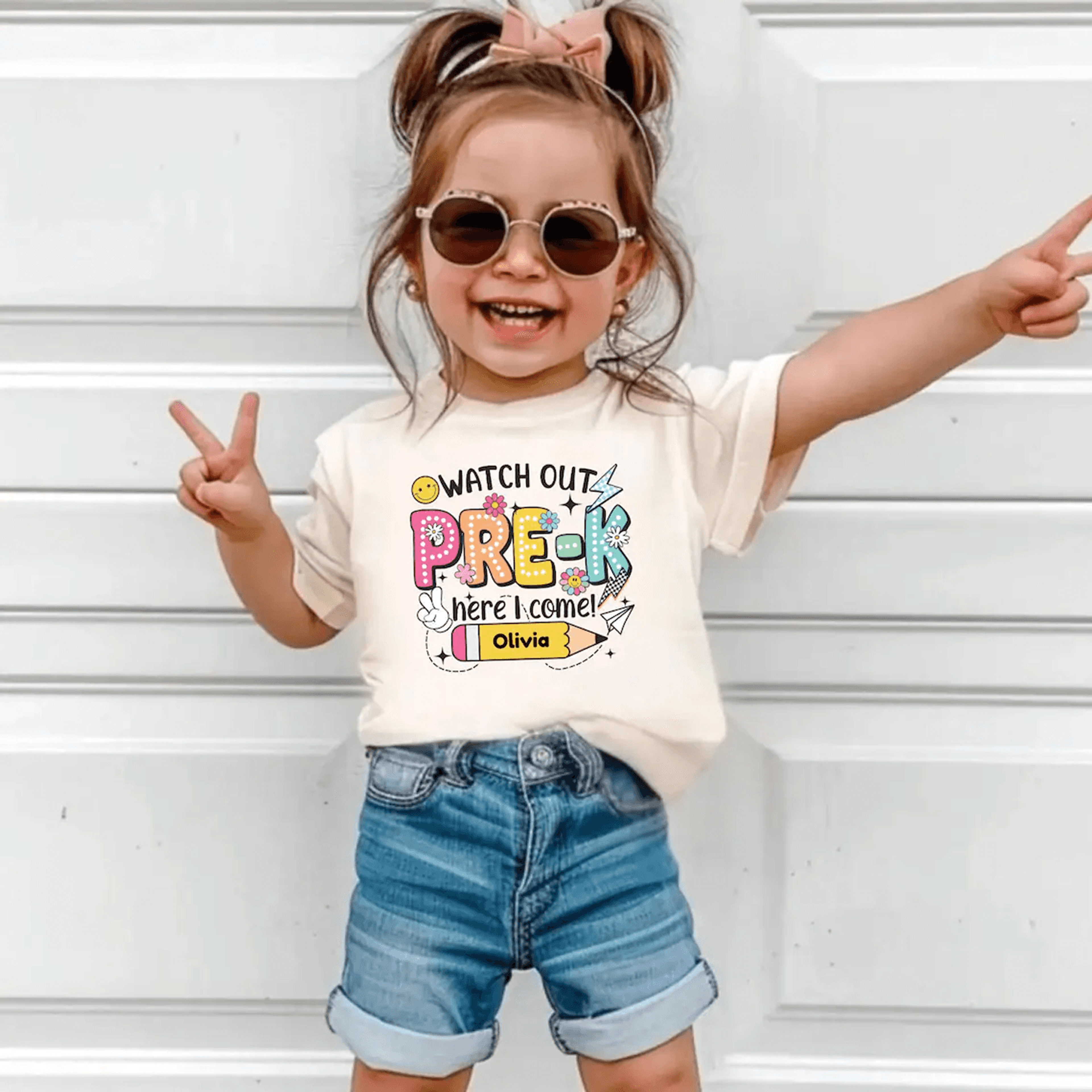 personalized pre k shirt, back to school shirt, custom preschool shirt, first day of school tee for kids