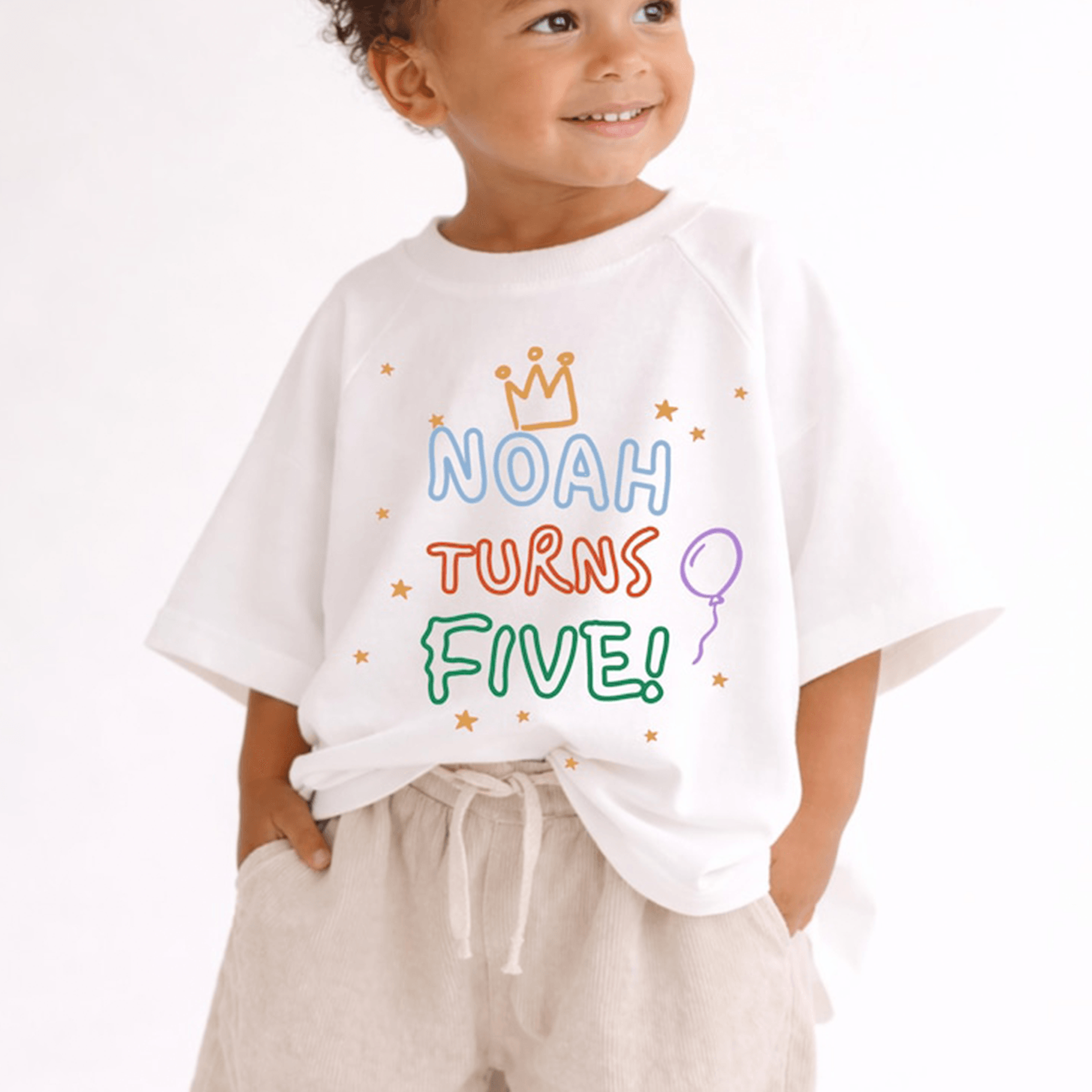 custom name birthday shirt, personalized oversized birthday tee, kids birthday outfit, toddler birthday shirt, custom bi