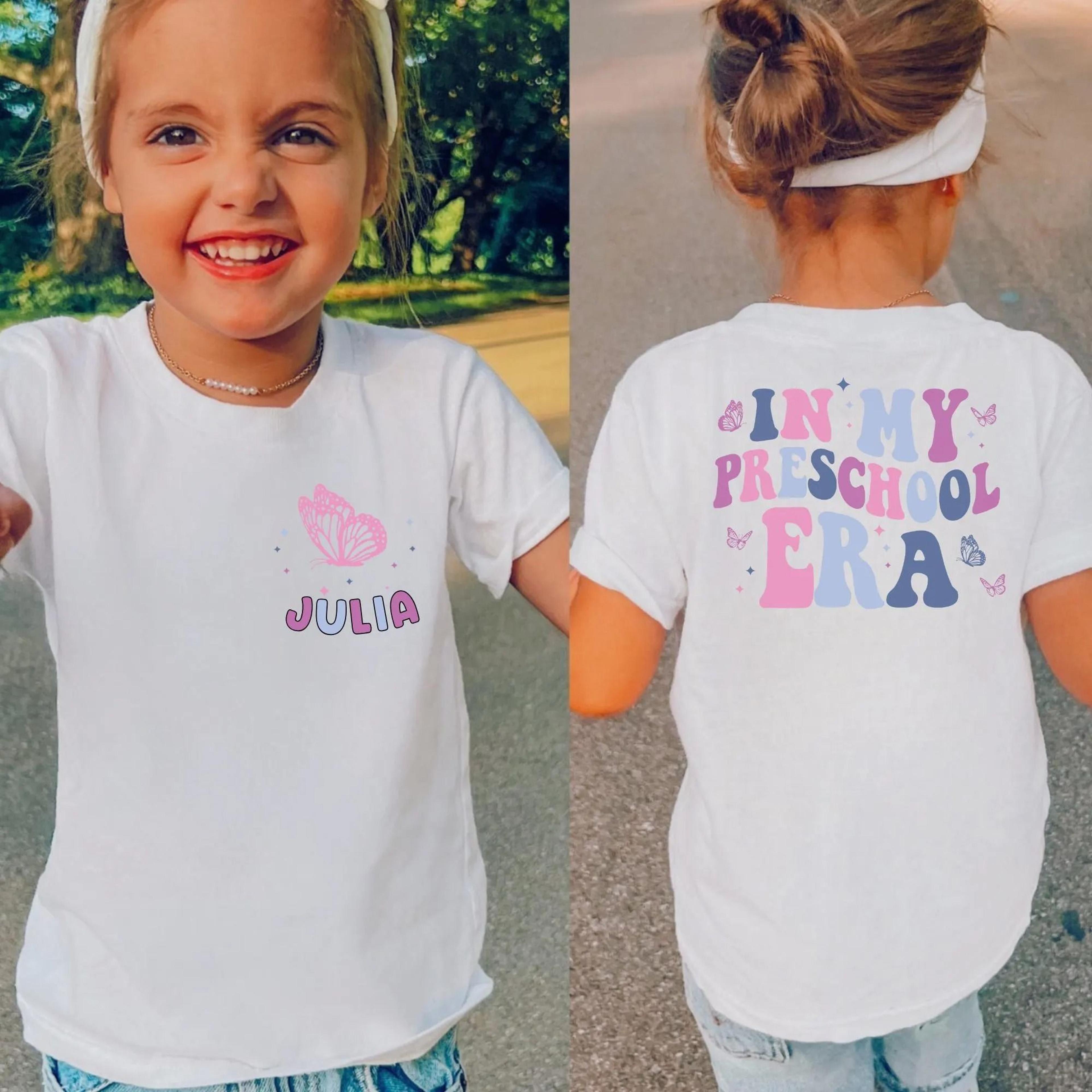 in my preschool era shirt, personalized preschool shirt, first day of preschool tee, custom kids shirt