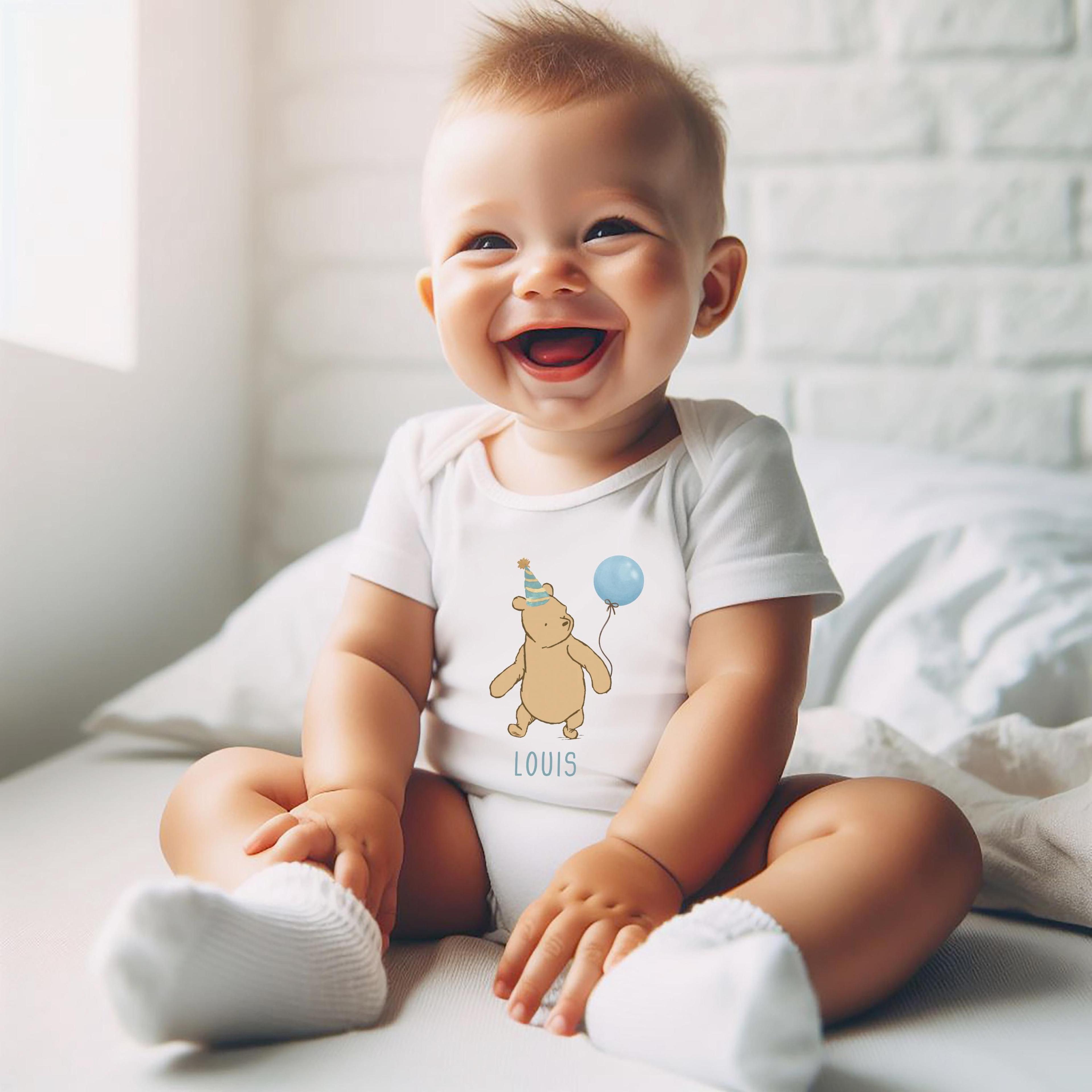classic pooh birthday shirt, beary first birthday outfit, winnie bear birthday tee, baby birthday shirt, cake smash outf
