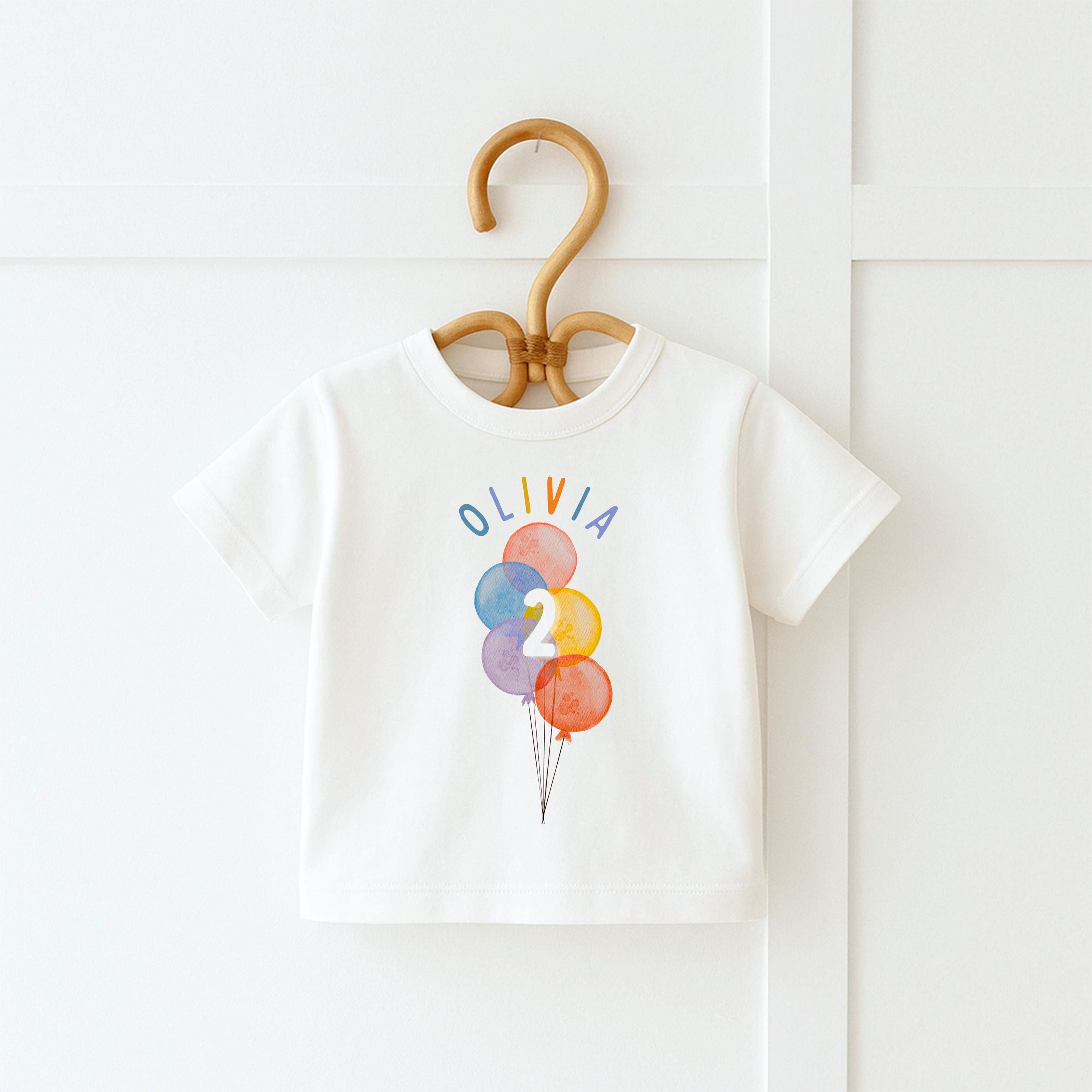 rainbow balloon birthday shirt, 1st birthday girl outfit, rainbow birthday romper, first birthday tee, cake smash outfit