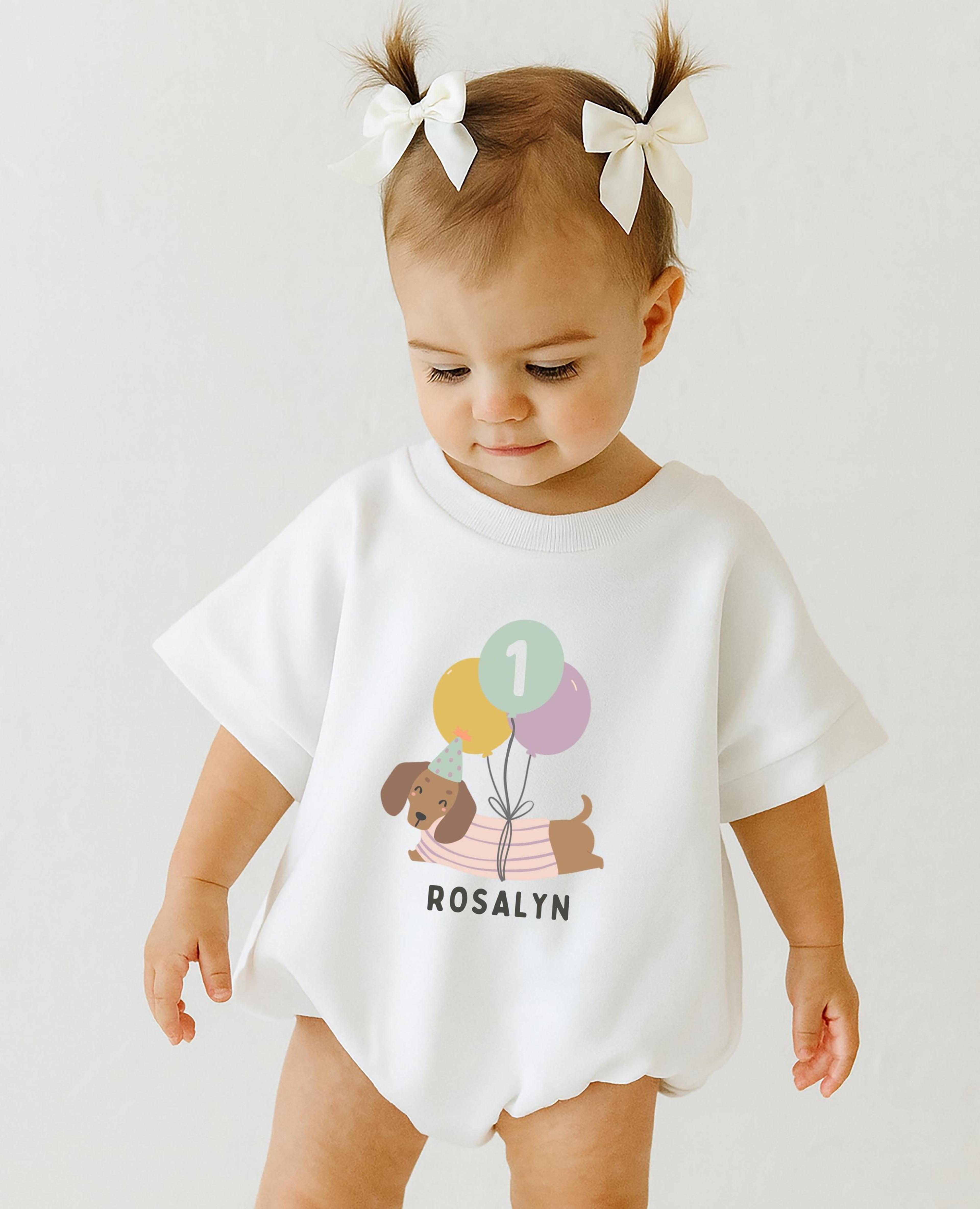 girl dog birthday shirt, puppy birthday outfit, dog theme birthday romper, puppy party tee, birthday girl dog lover shir