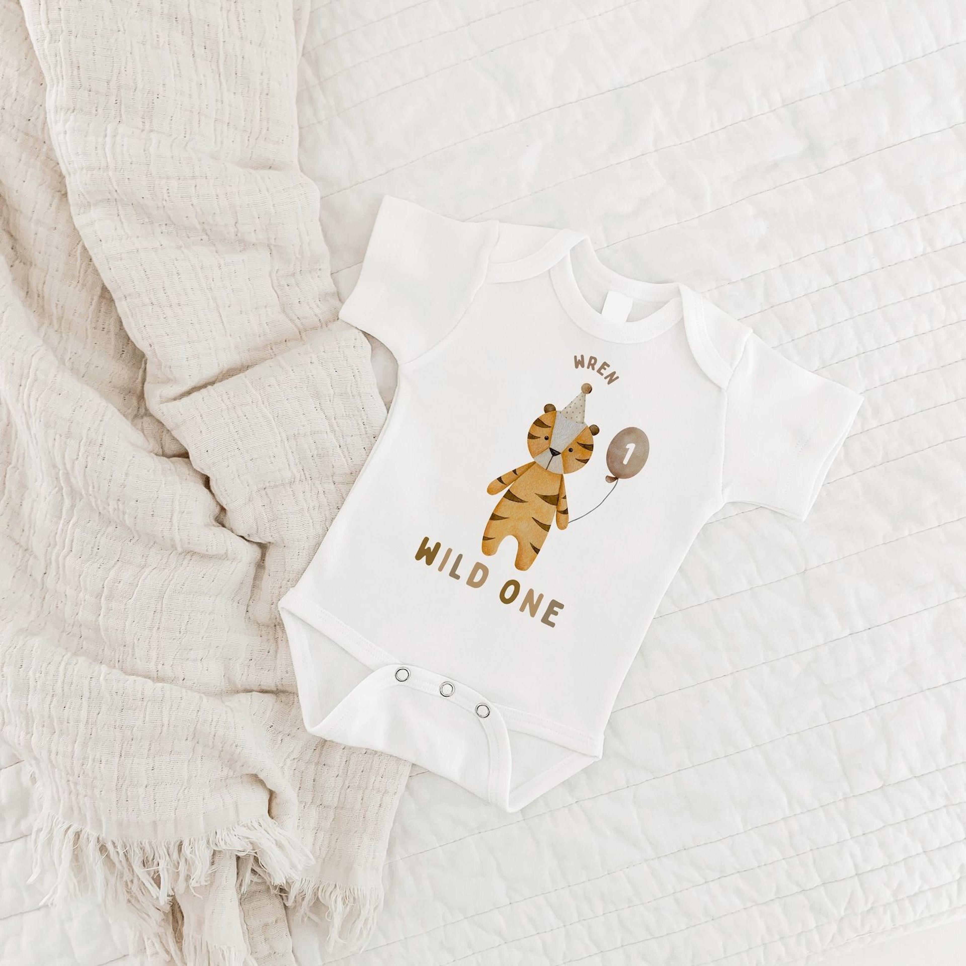 wild one birthday shirt, first birthday outfit, safari birthday romper, jungle birthday tee, cake smash outfit