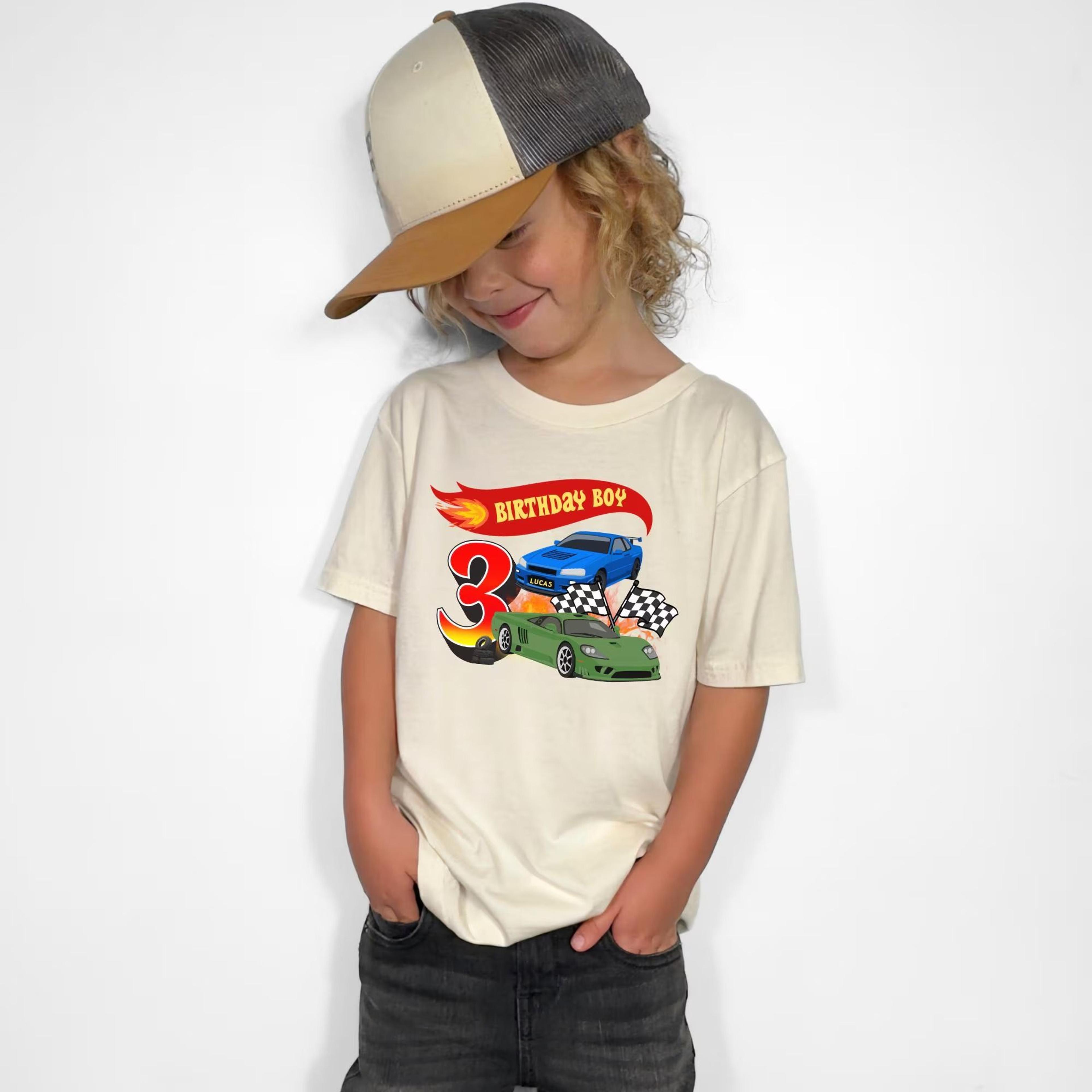 race car birthday boy shirt personalized 3rd birthday shirt fast car birthday tee custom name racing party shirt