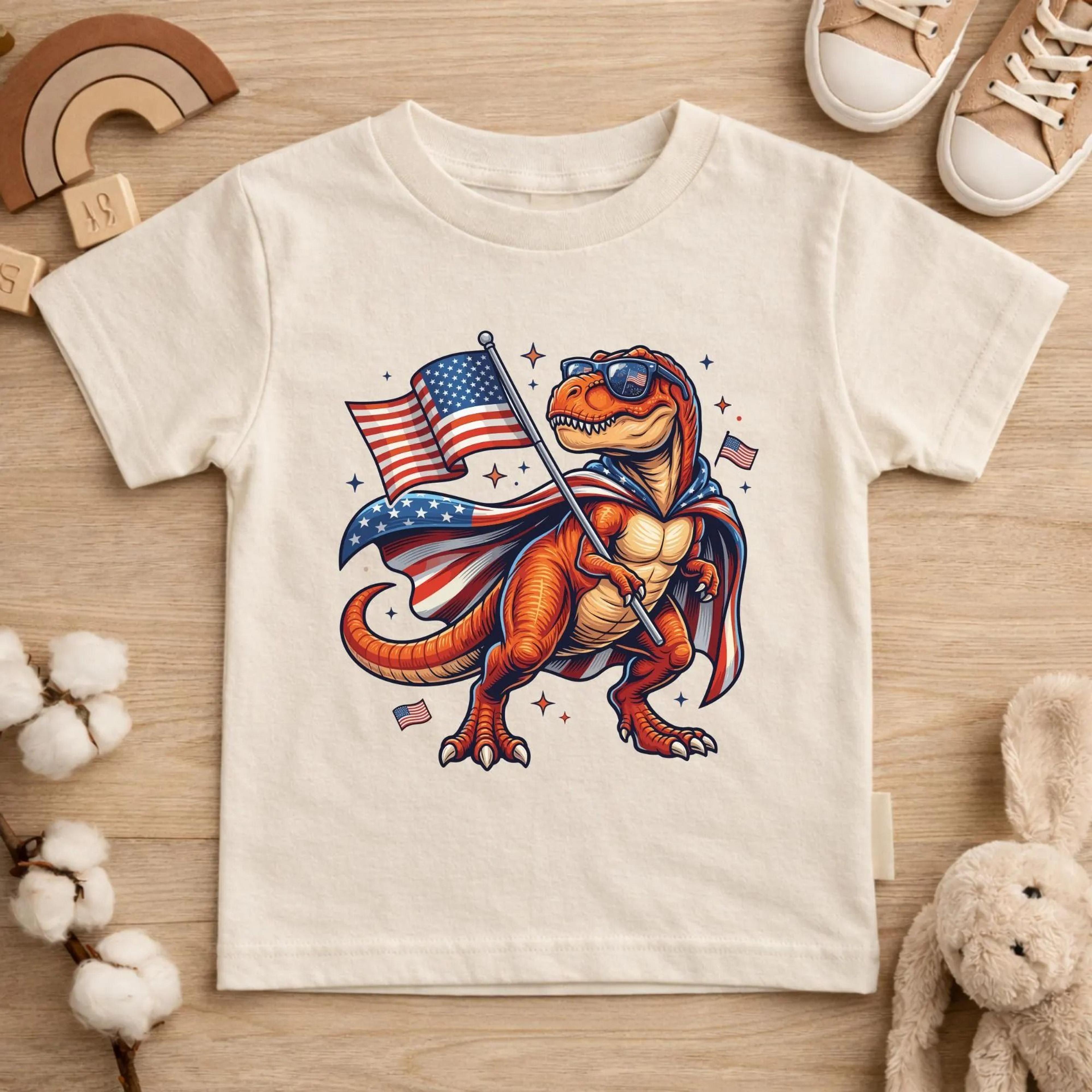 patriotic dinosaur shirt kids fourth of july t rex shirt american flag dino tee independence day toddler shirt