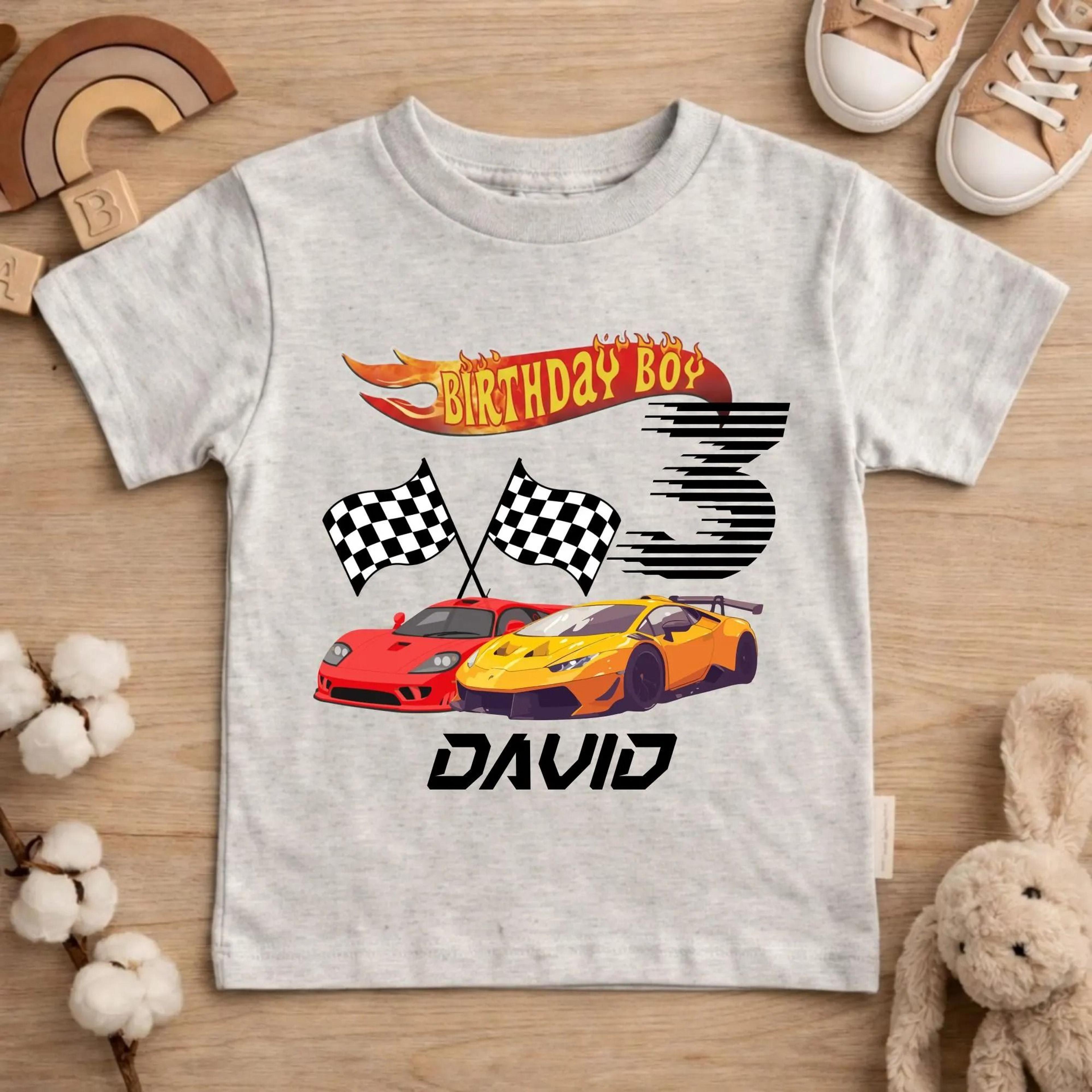 personalized race car birthday shirt 3rd birthday boy shirt custom name racing car birthday tee fast cars party outfit