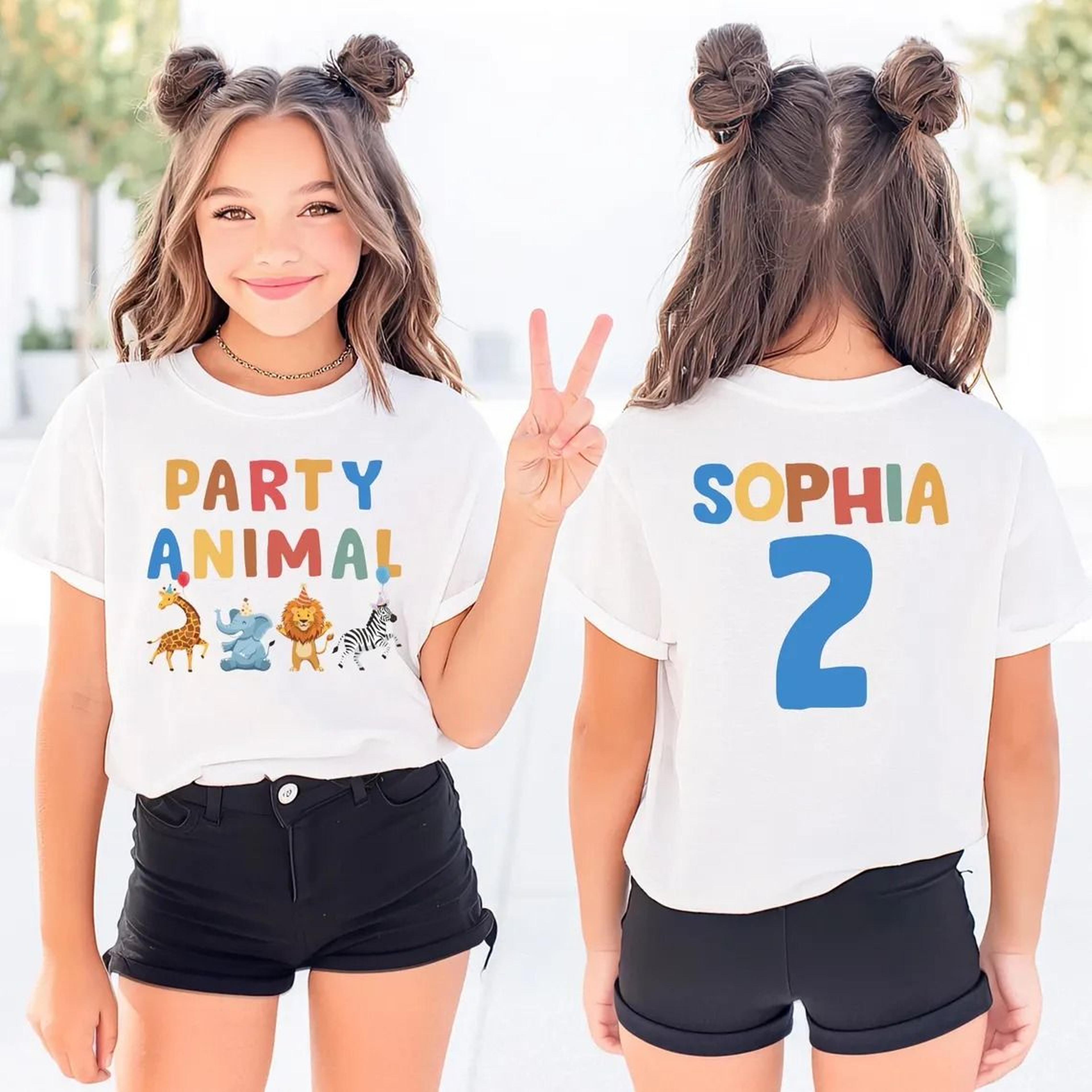 personalized party animal birthday shirt, safari birthday shirt, zoo animal birthday tee, custom name birthday outfit