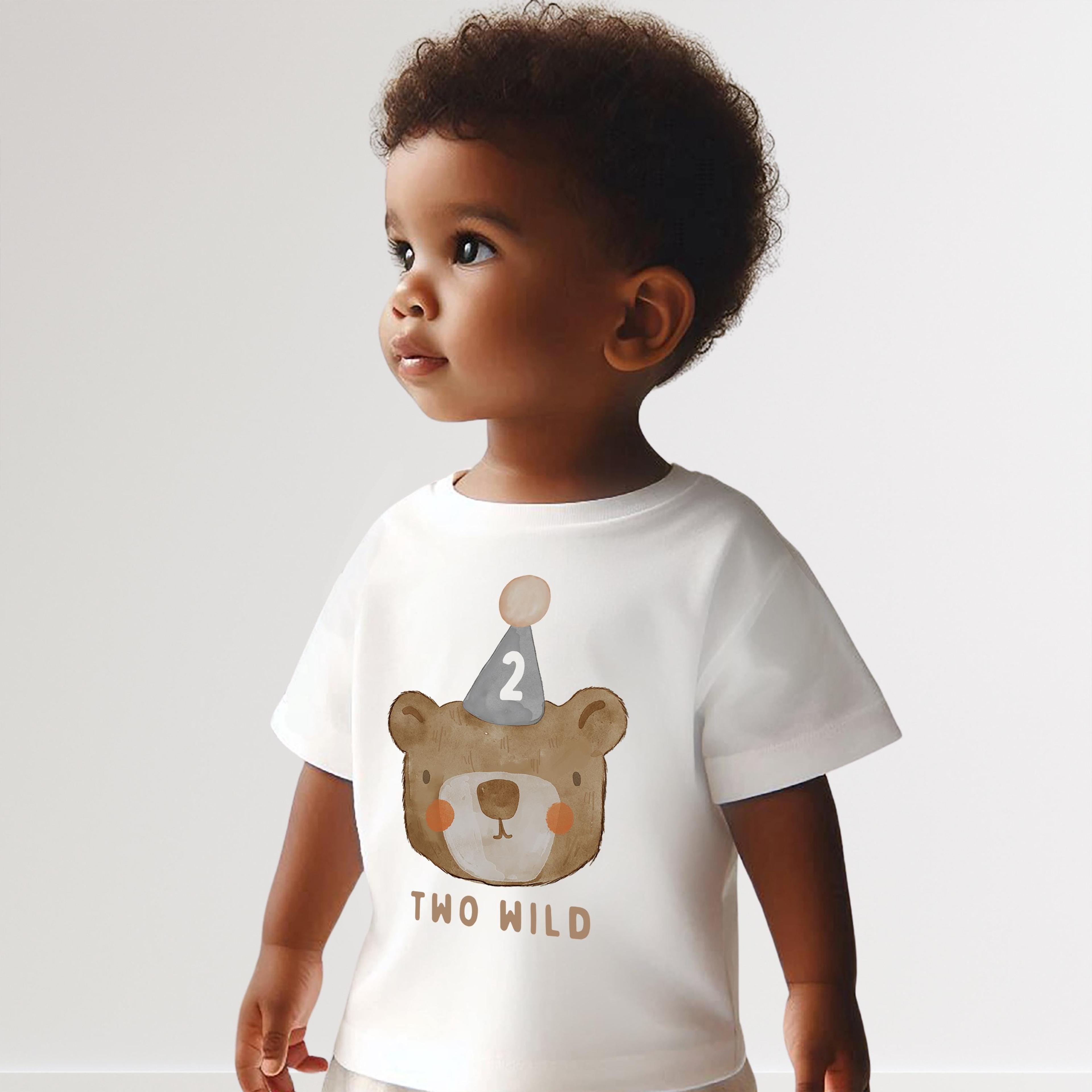 two wild birthday shirt, bear second birthday outfit, woodland birthday tee, teddy bear birthday shirt, 2nd birthday out