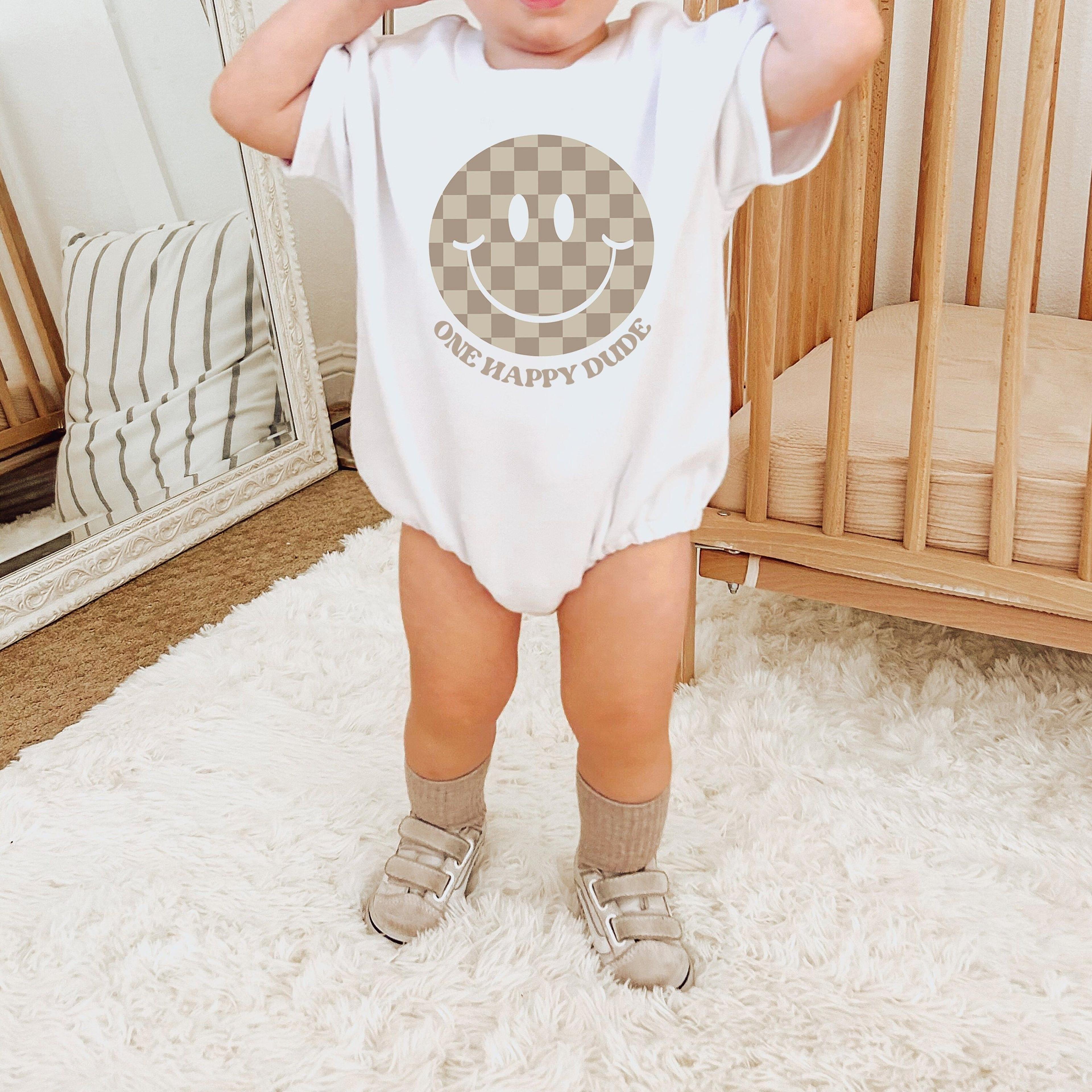 one happy dude birthday shirt, retro first birthday outfit, happy one birthday tee, birthday boy shirt, cake smash outfi