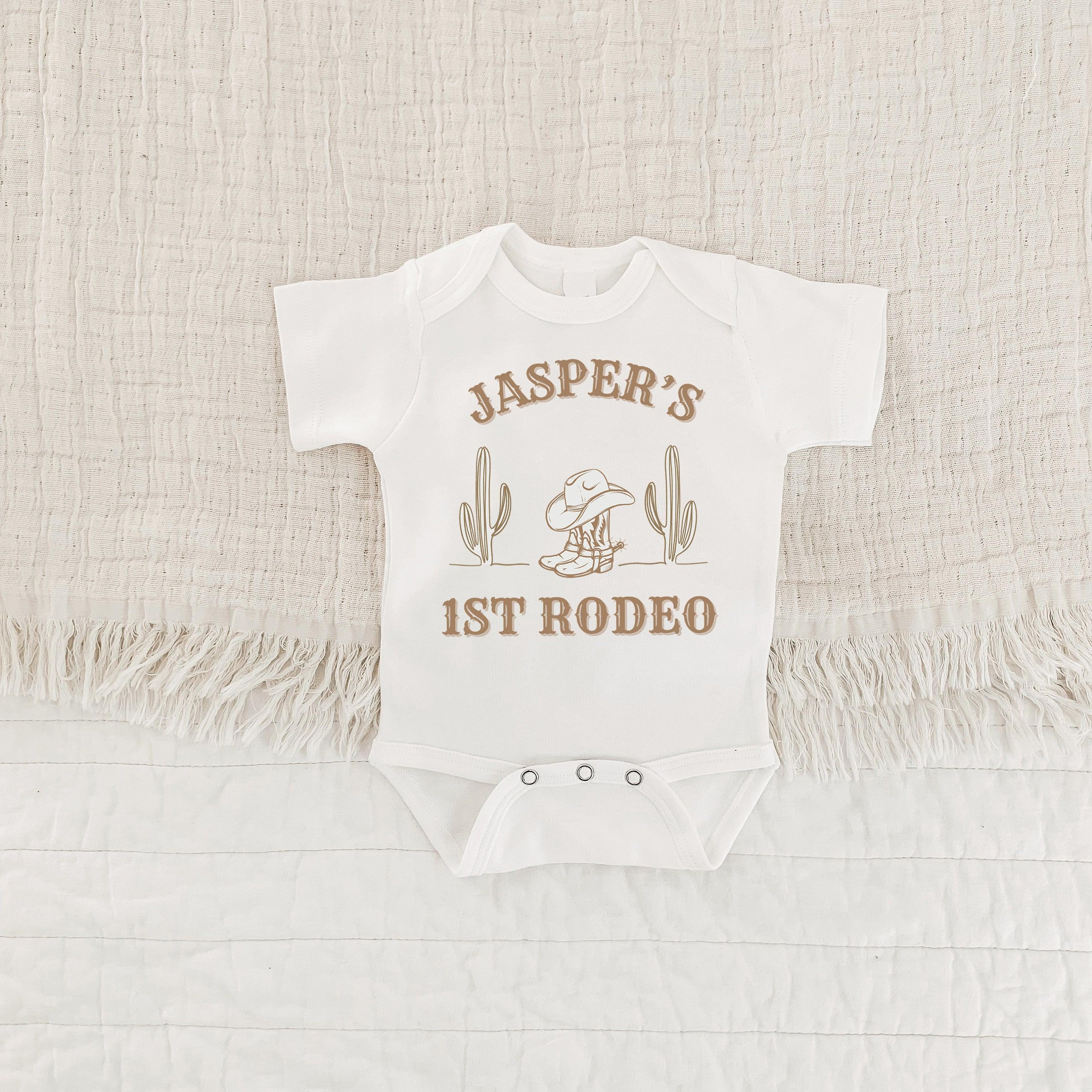 my first rodeo birthday outfit, cowboy first birthday shirt, western birthday romper, rodeo birthday tee, cake smash out