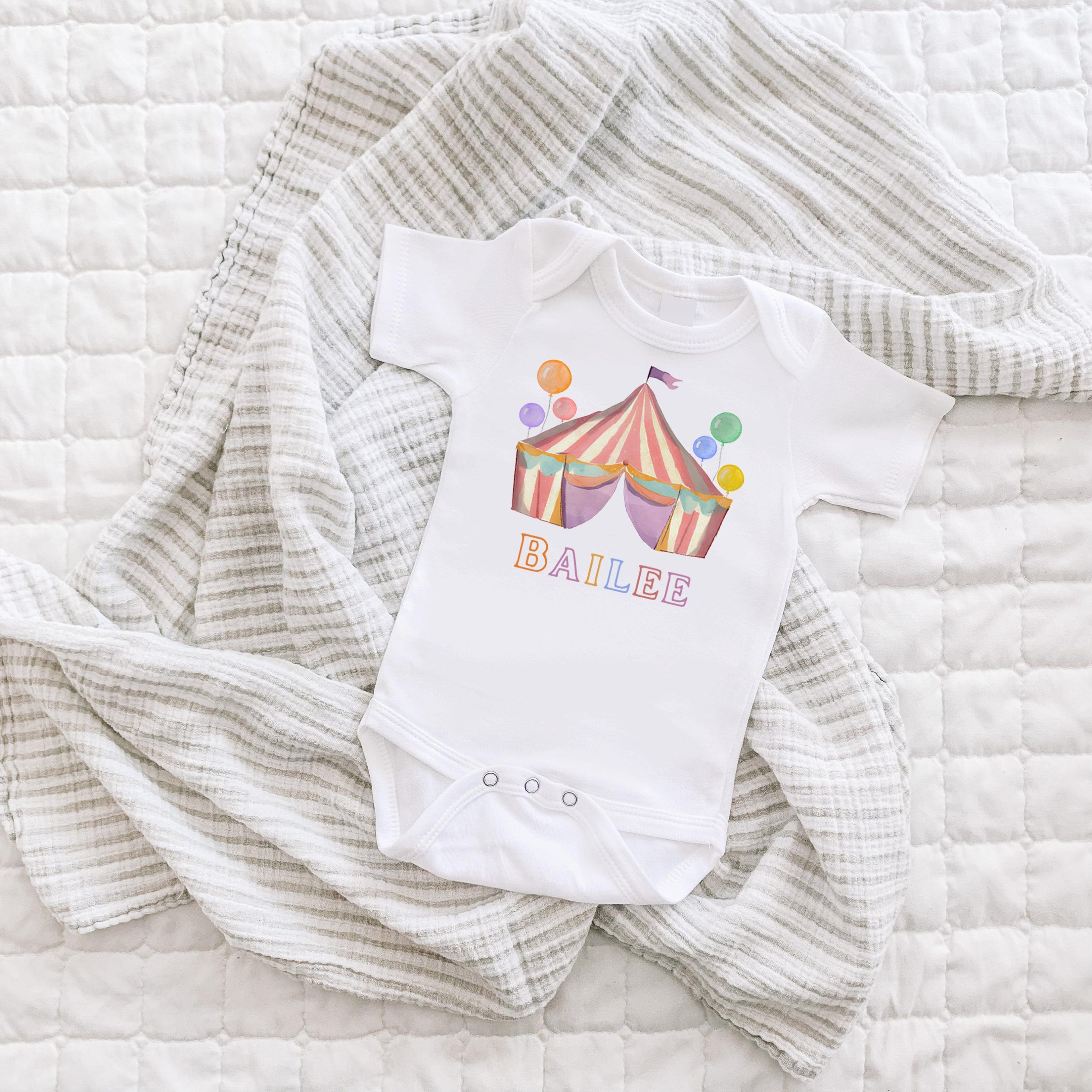 circus first birthday outfit, big top birthday romper, carnival first birthday shirt, circus cake smash outfit
