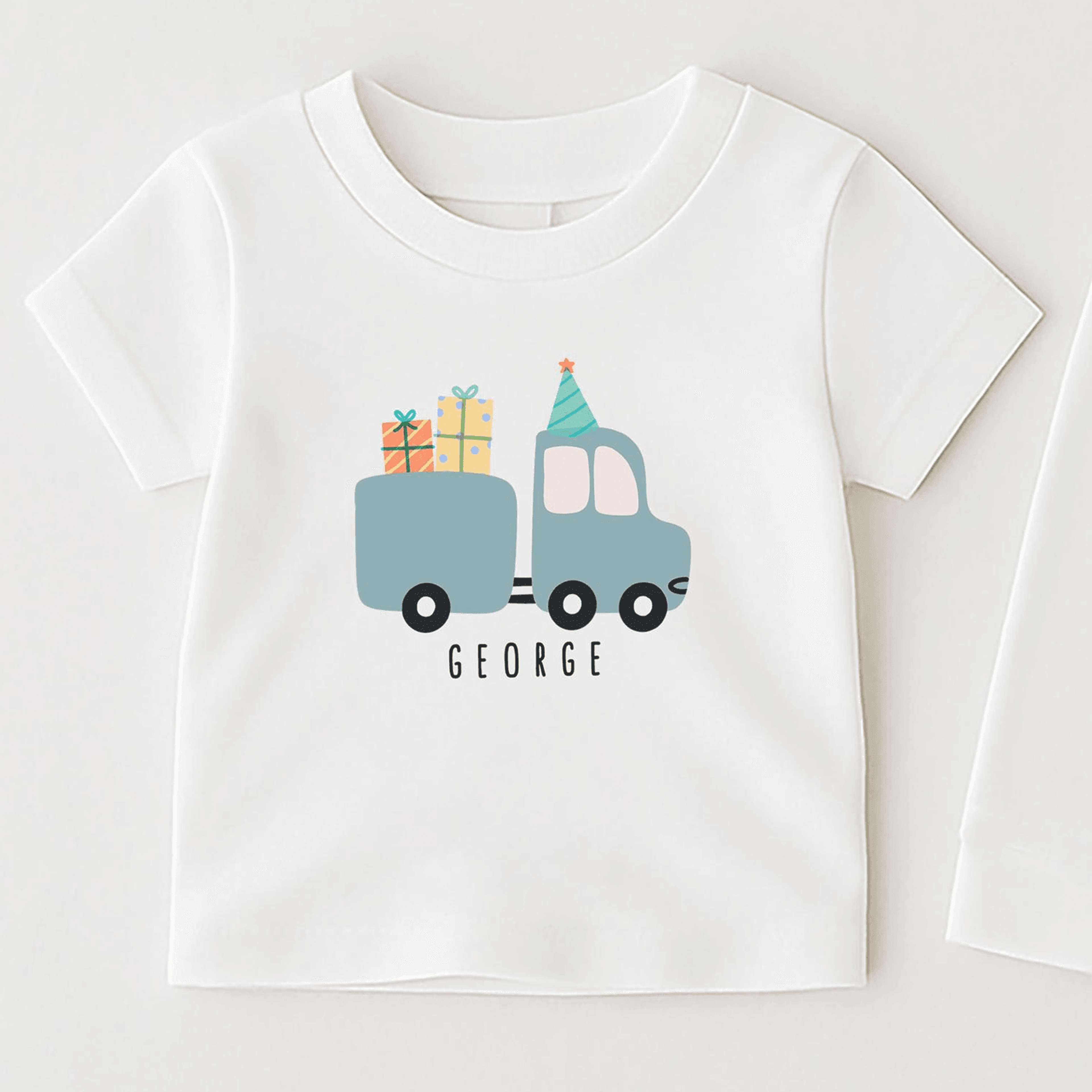 blue truck birthday shirt, construction birthday outfit, truck birthday tee, birthday boy shirt, dump truck birthday
