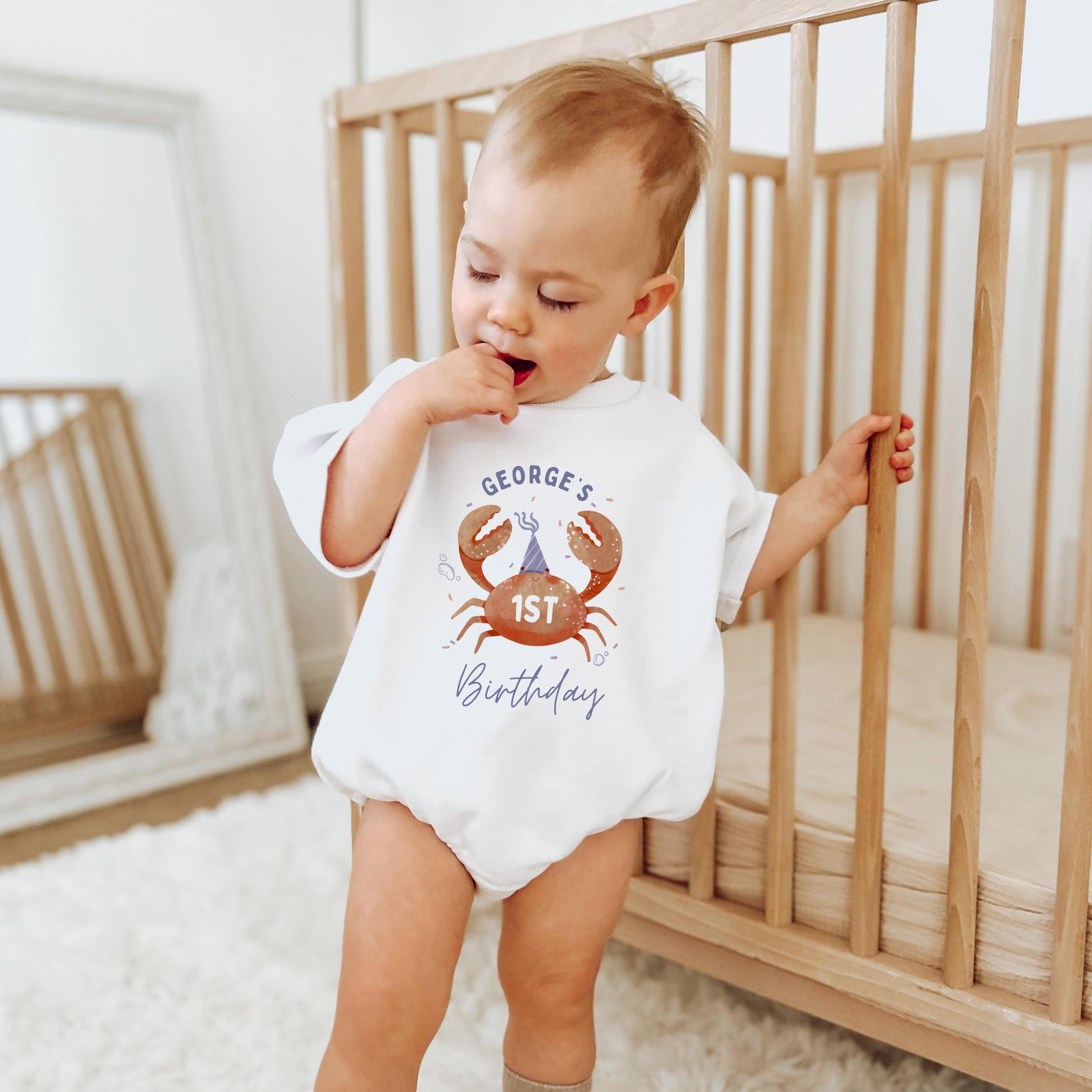 crabby one birthday outfit, under the sea first birthday romper, crab birthday shirt, ocean birthday outfit