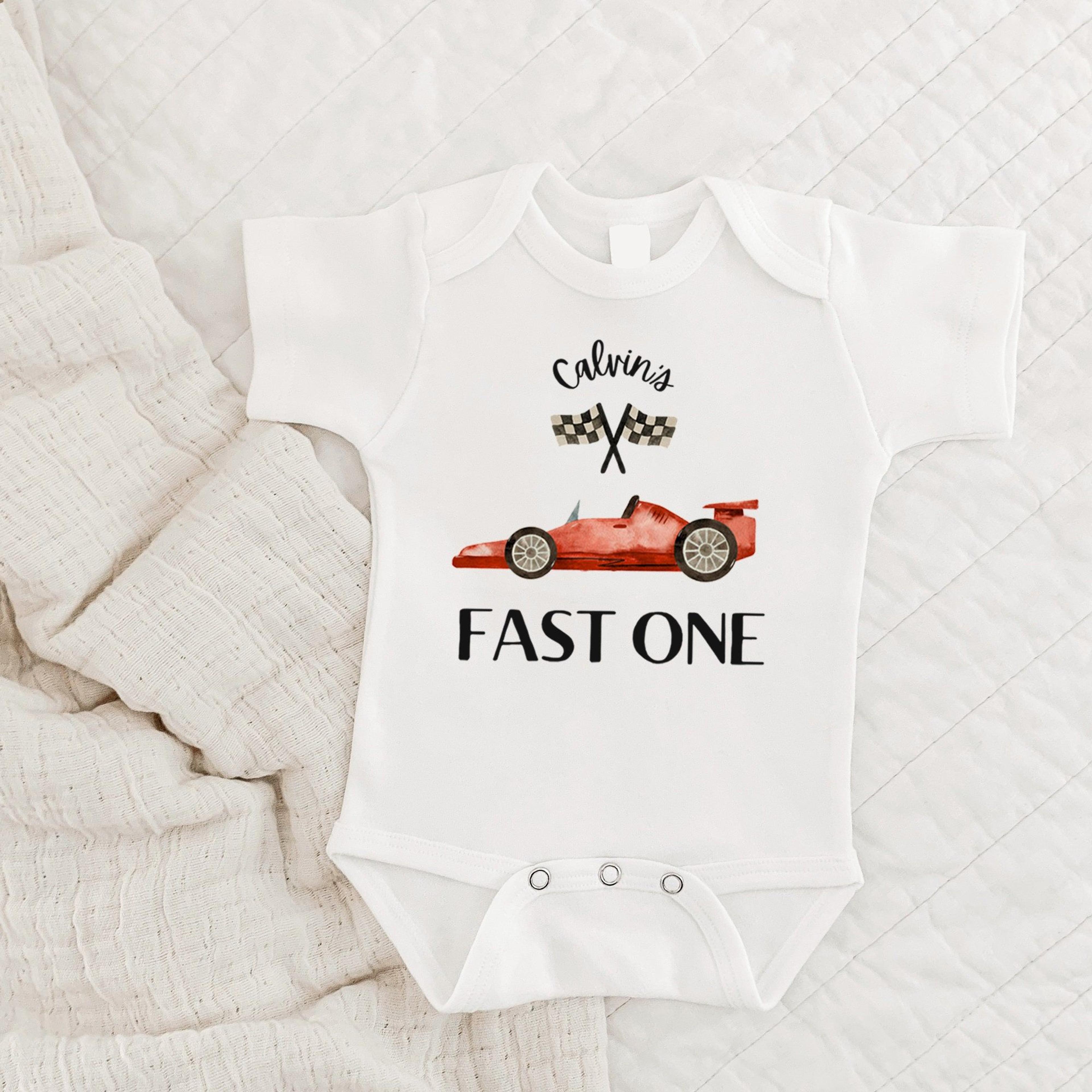 fast one birthday outfit, race car first birthday romper, racing birthday shirt, fast one birthday tee, cake smash outfi