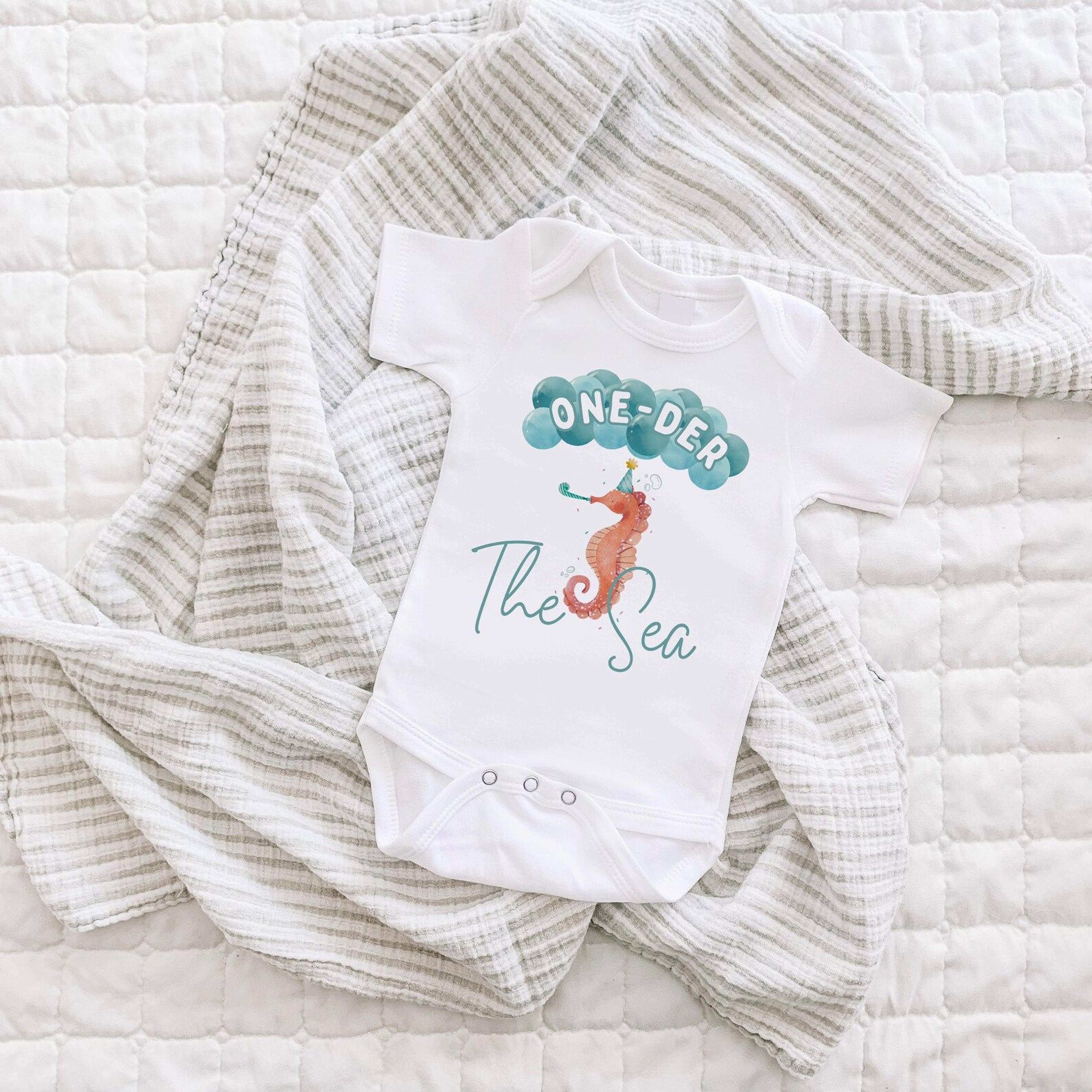 oneder the sea birthday outfit, under the sea first birthday romper, ocean birthday shirt, sea life birthday outfit