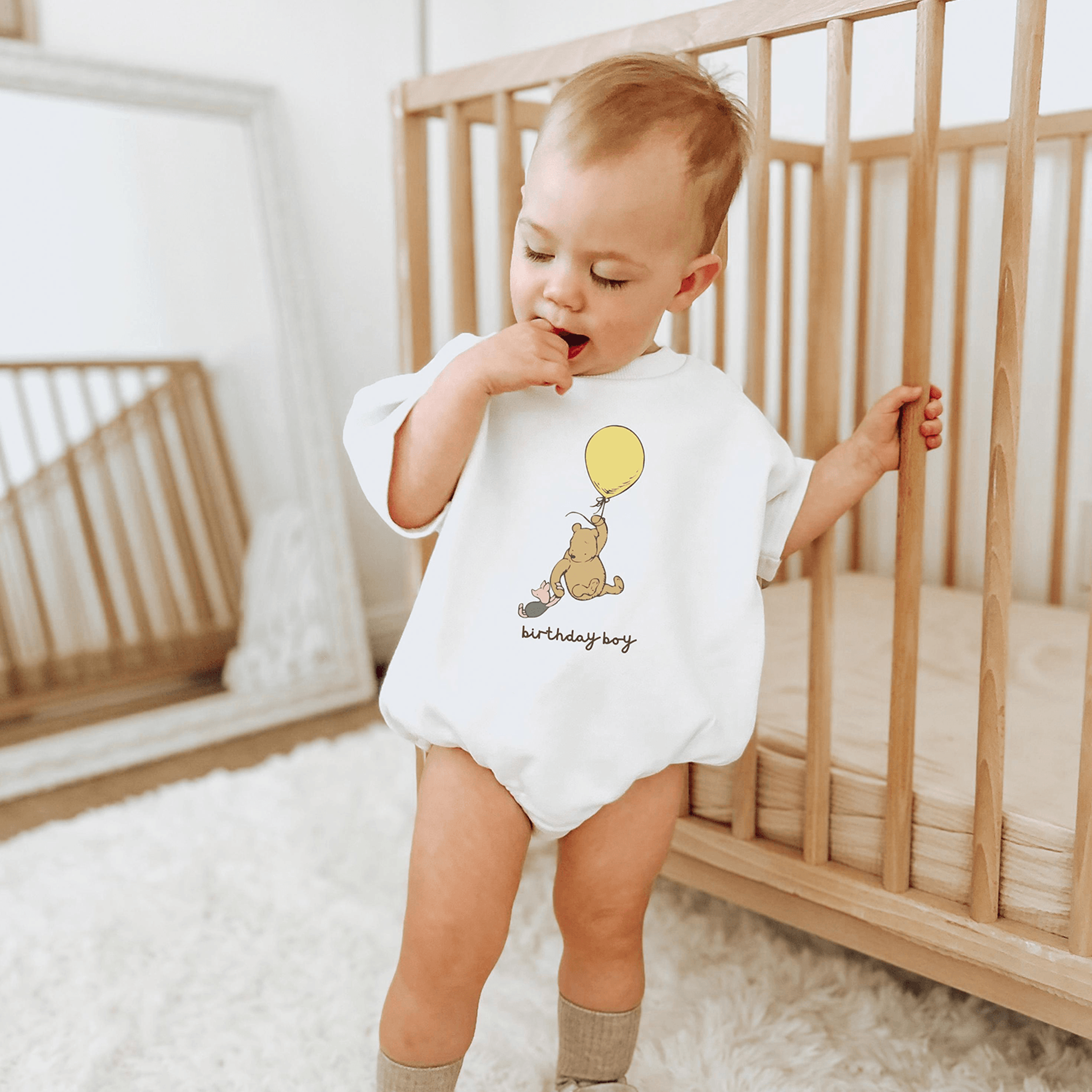 classic pooh birthday outfit, bear birthday romper, vintage storybook birthday shirt, first birthday outfit, cake smash