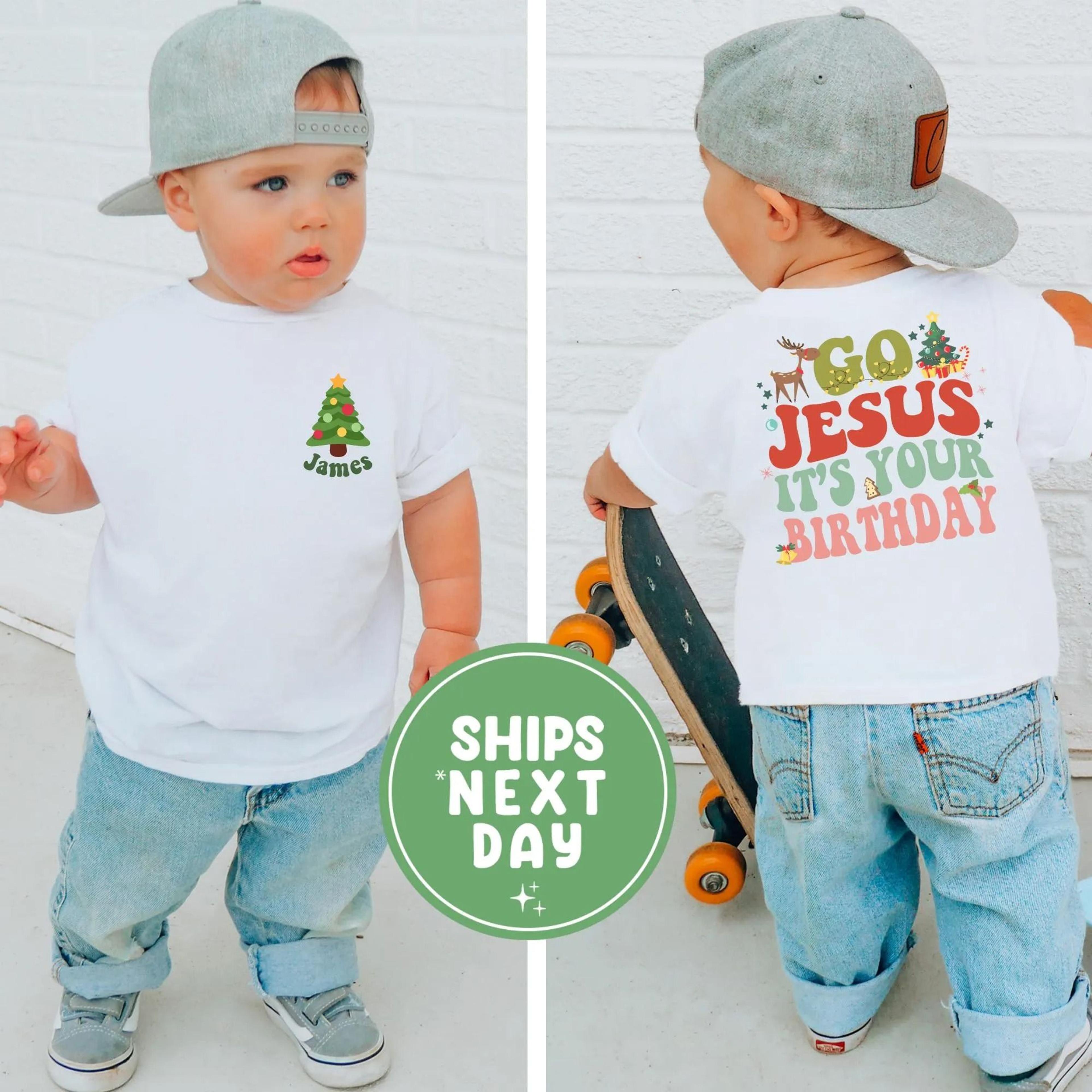 go jesus it's your birthday shirt, personalized christmas birthday shirt, custom name christian christmas tee