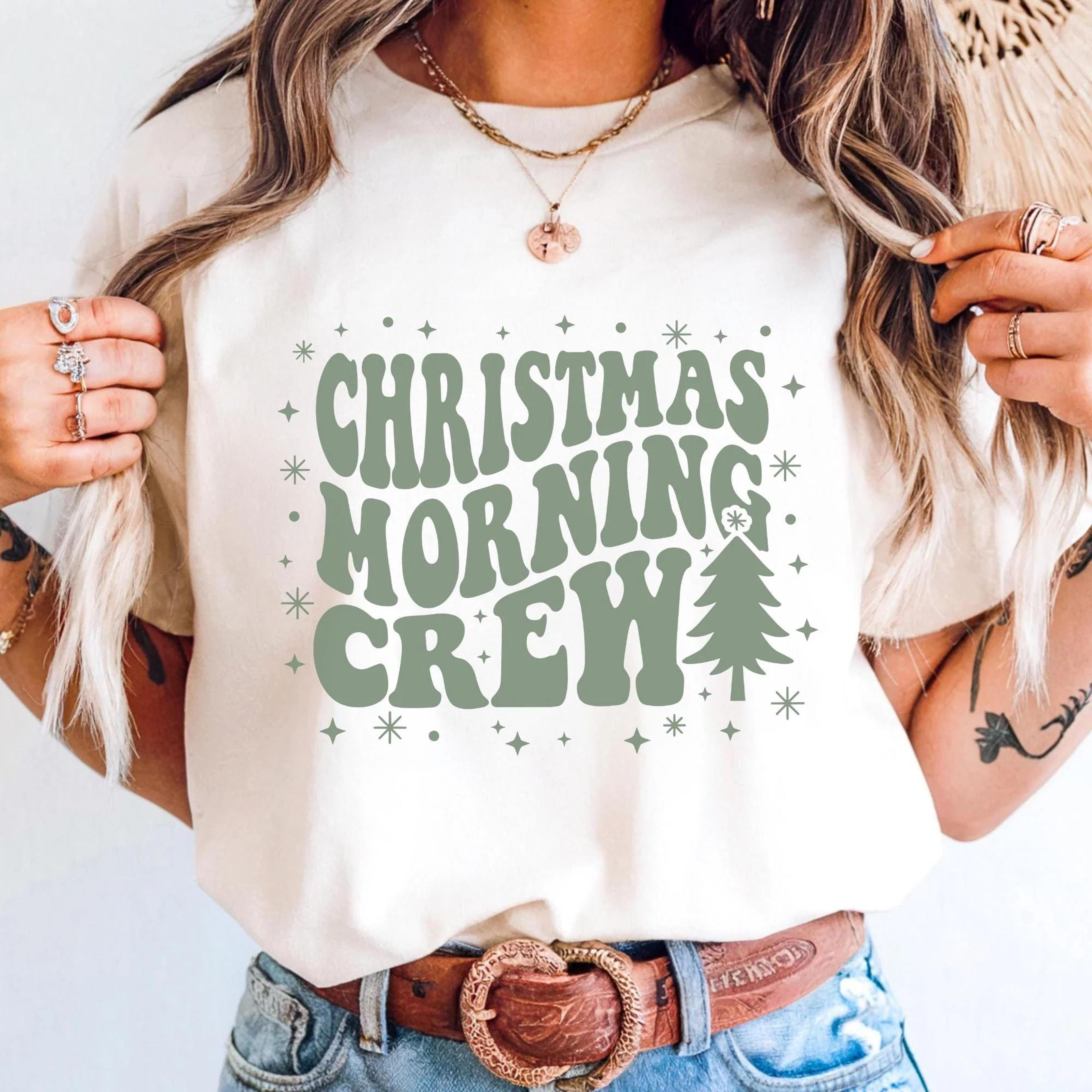 christmas morning crew shirt, matching family christmas pajamas, christmas morning tee, family christmas shirt