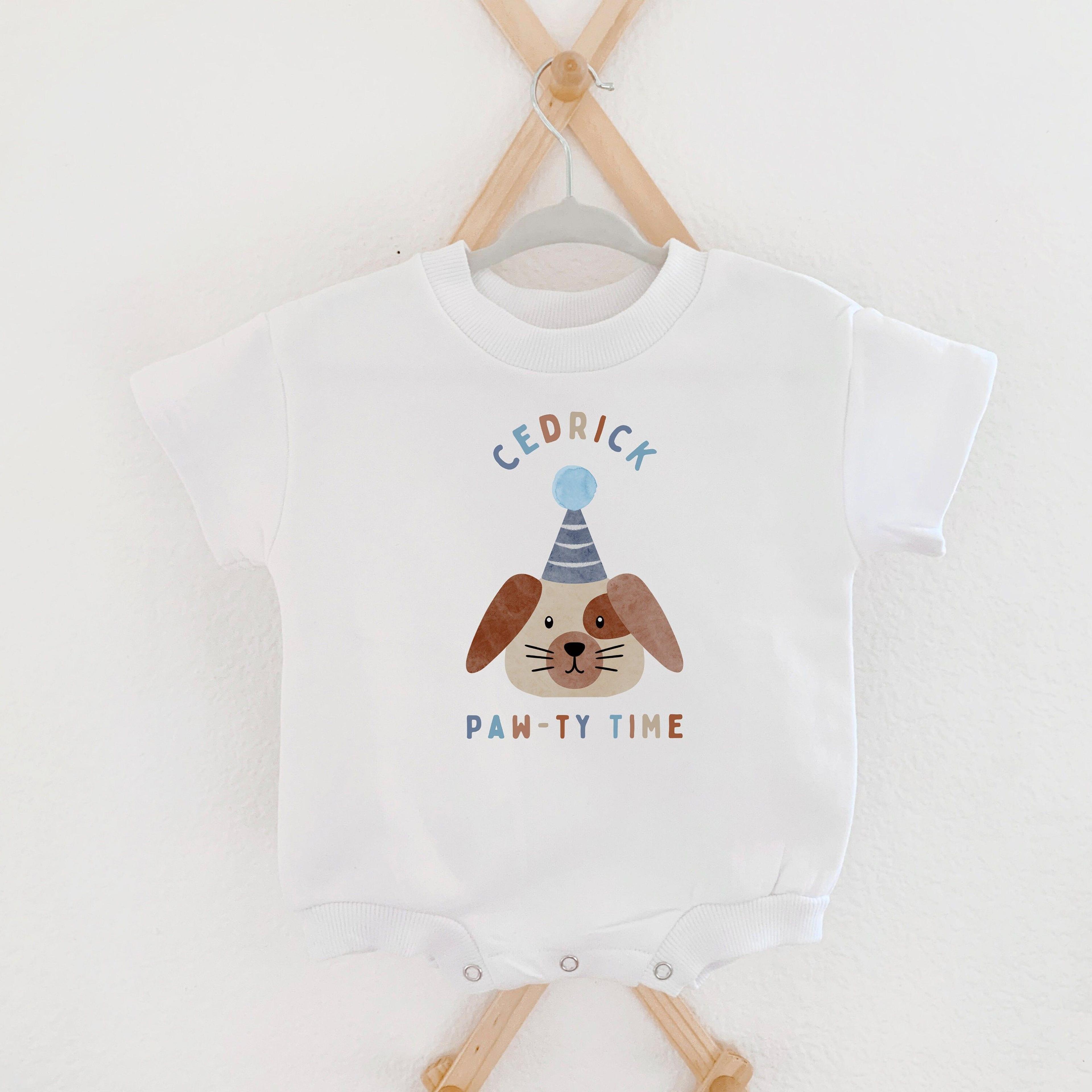 puppy first birthday outfit, dog birthday romper, puppy birthday shirt, first birthday outfit, cake smash outfit