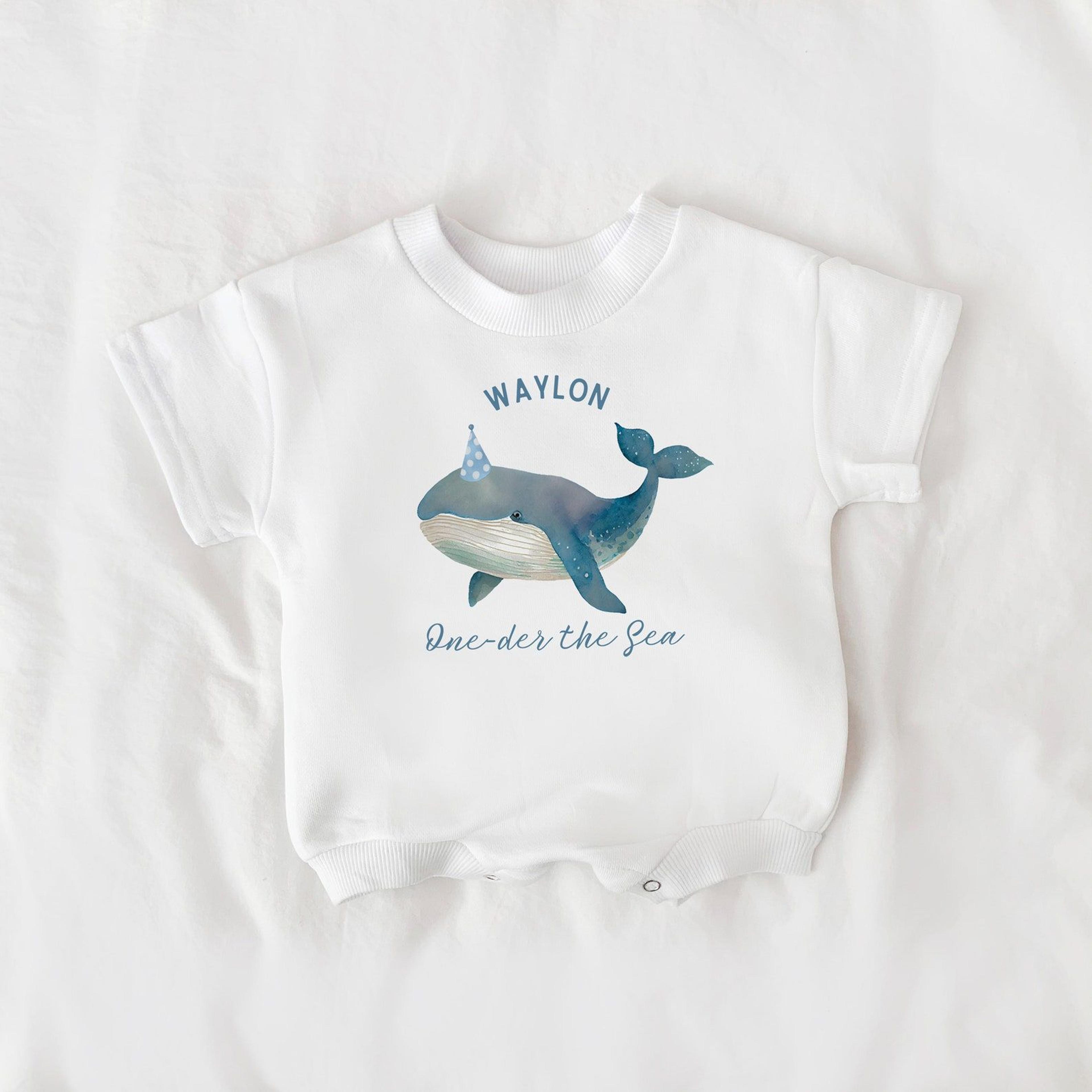 under the sea birthday outfit, first birthday romper, ocean birthday shirt, sea theme birthday outfit, cake smash outfit