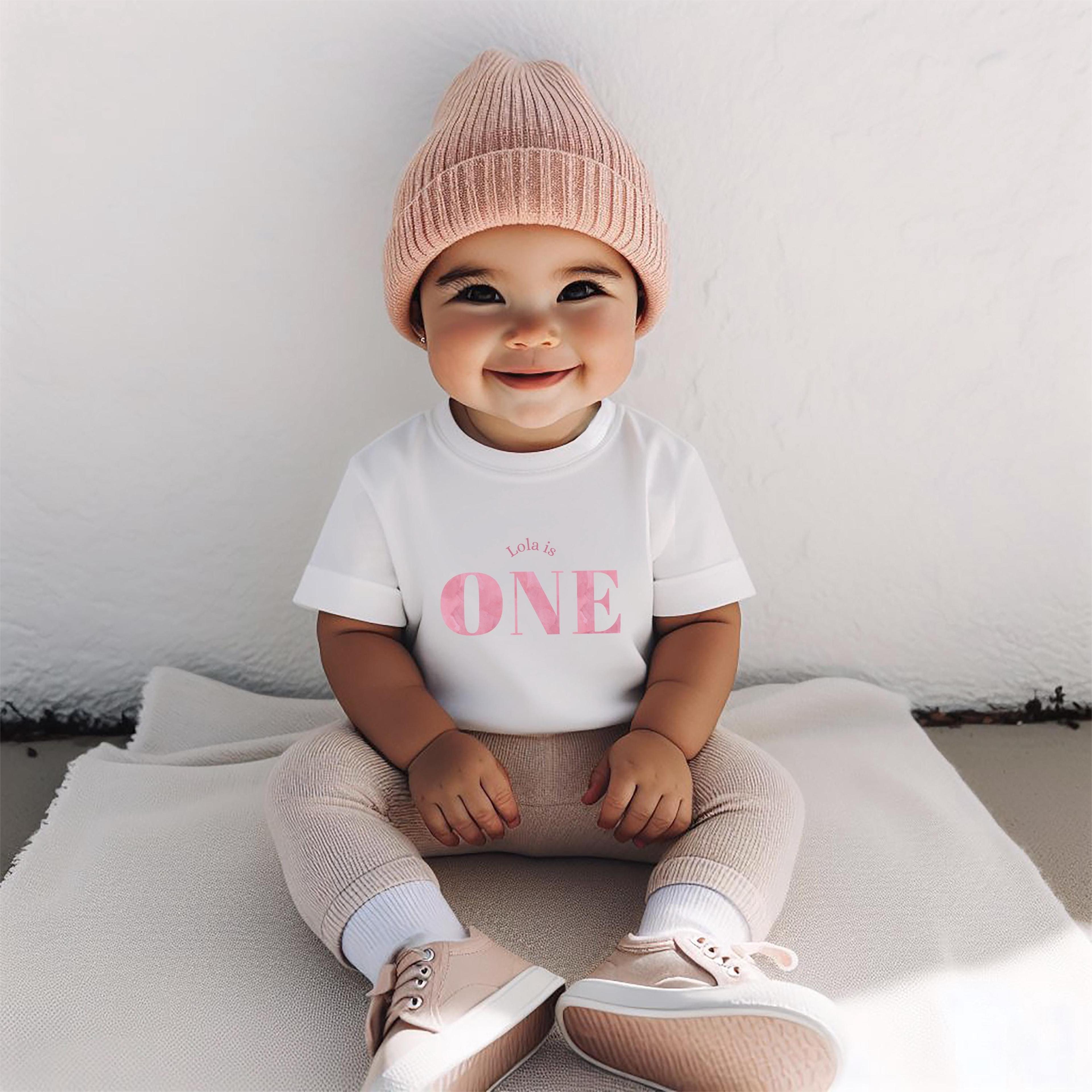 pink first birthday outfit, birthday one shirt, first birthday romper, birthday girl outfit, cake smash outfit