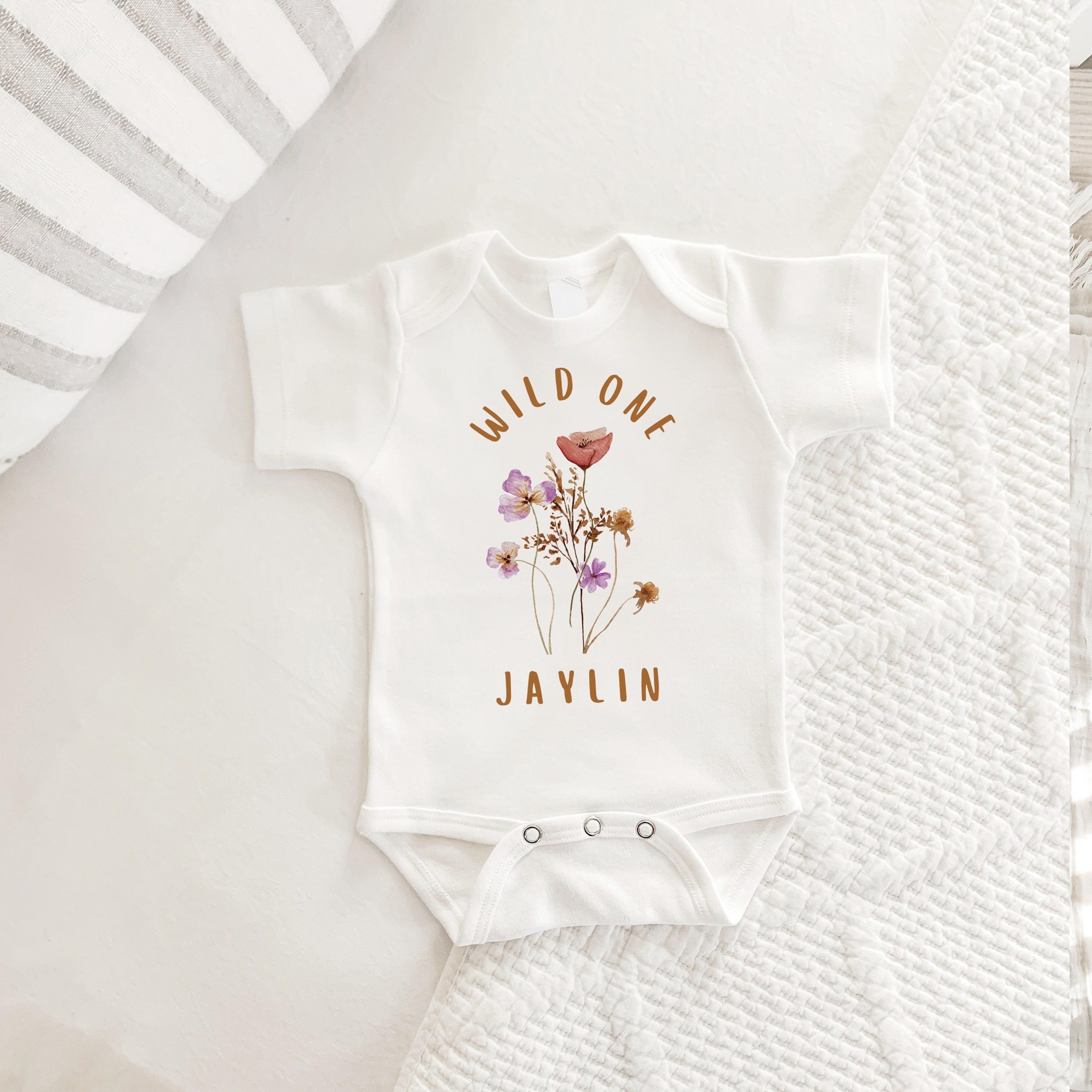 wildflower first birthday outfit, floral birthday romper, wild one birthday shirt, boho first birthday outfit, cake smas