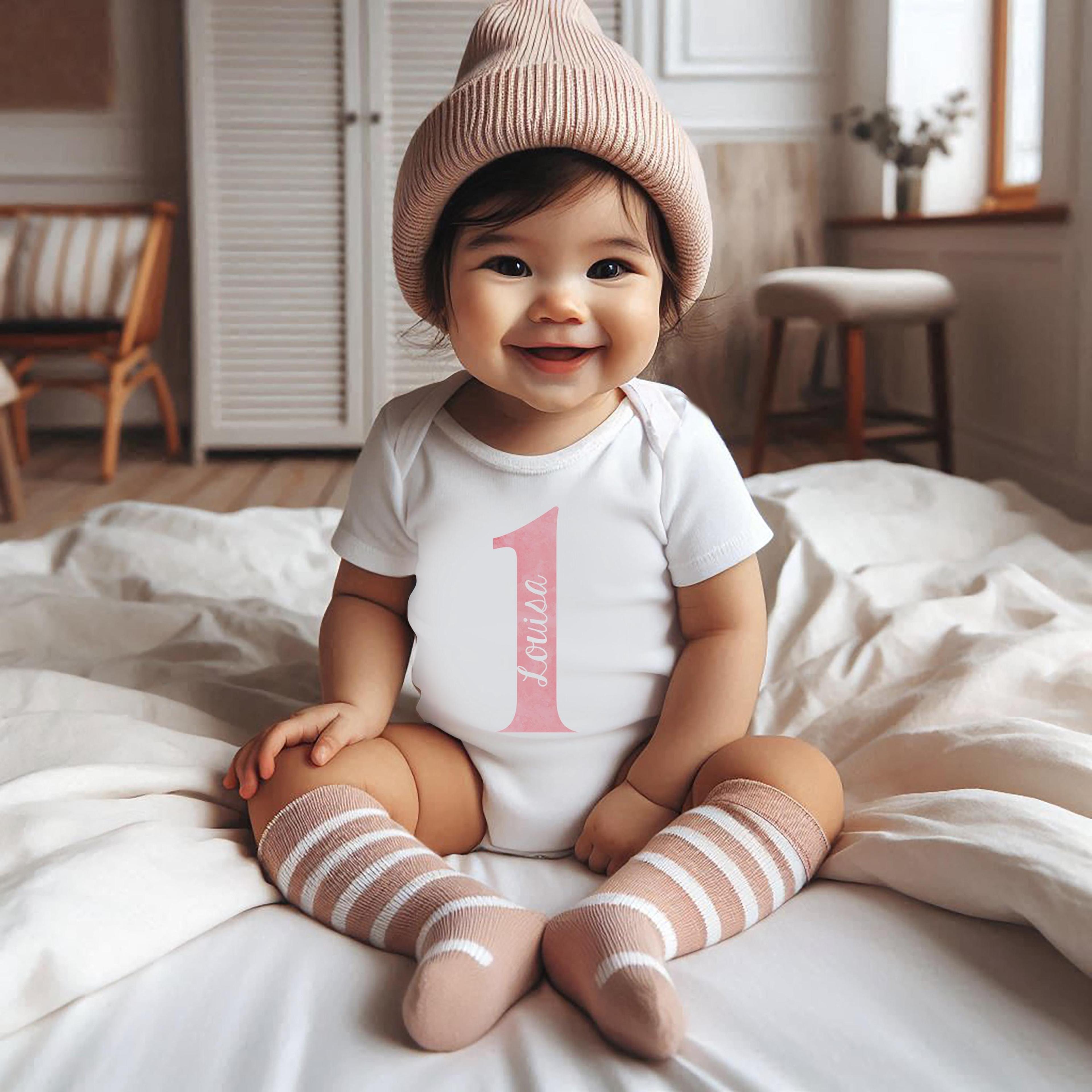 pink birthday romper, birthday girl outfit, pink birthday shirt, first birthday outfit, cake smash birthday outfit