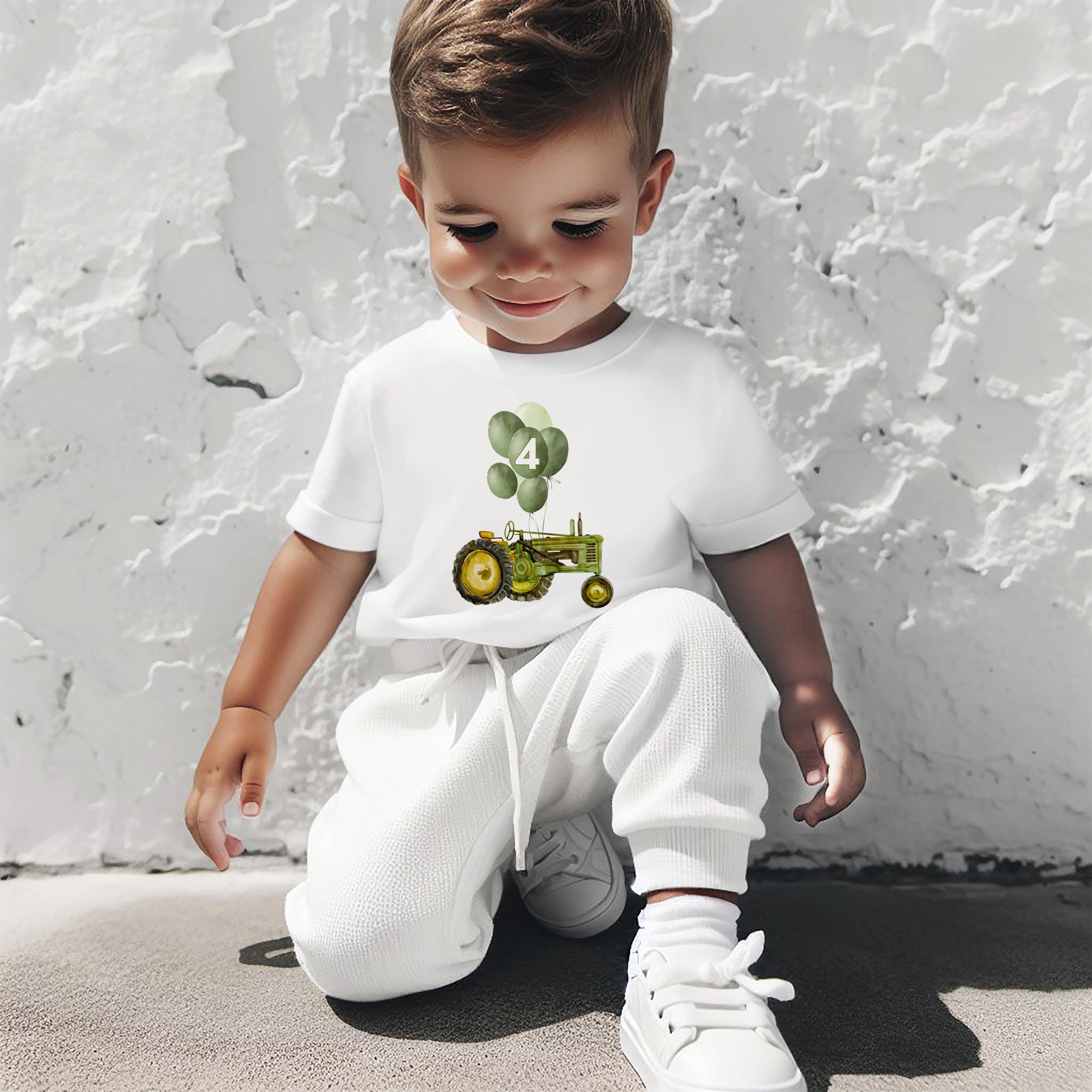 tractor birthday outfit, tractor birthday romper, farm birthday shirt, tractor party outfit, cake smash birthday outfit