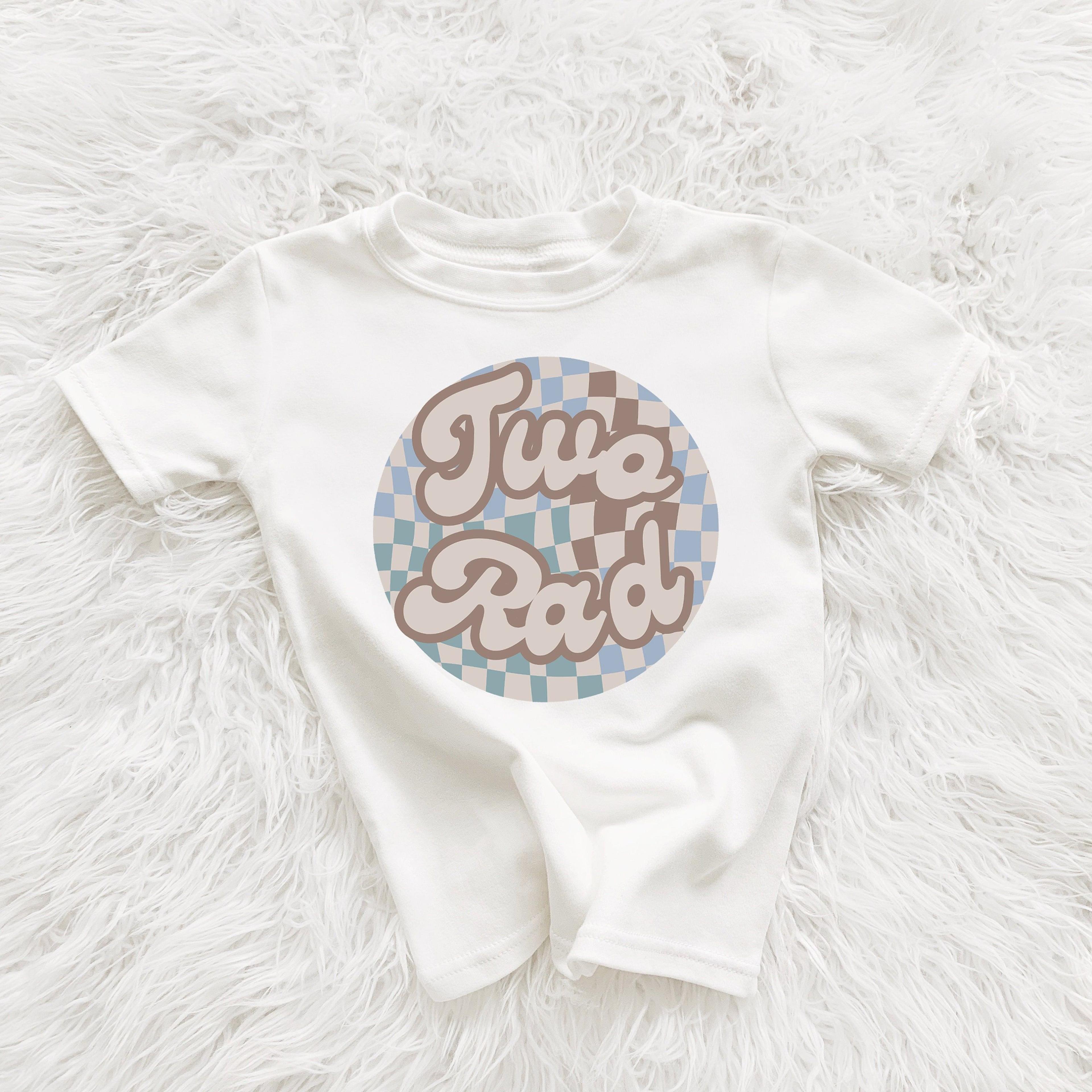 two rad second birthday outfit, two rad birthday shirt, retro 2nd birthday tee, groovy birthday outfit, second birthday